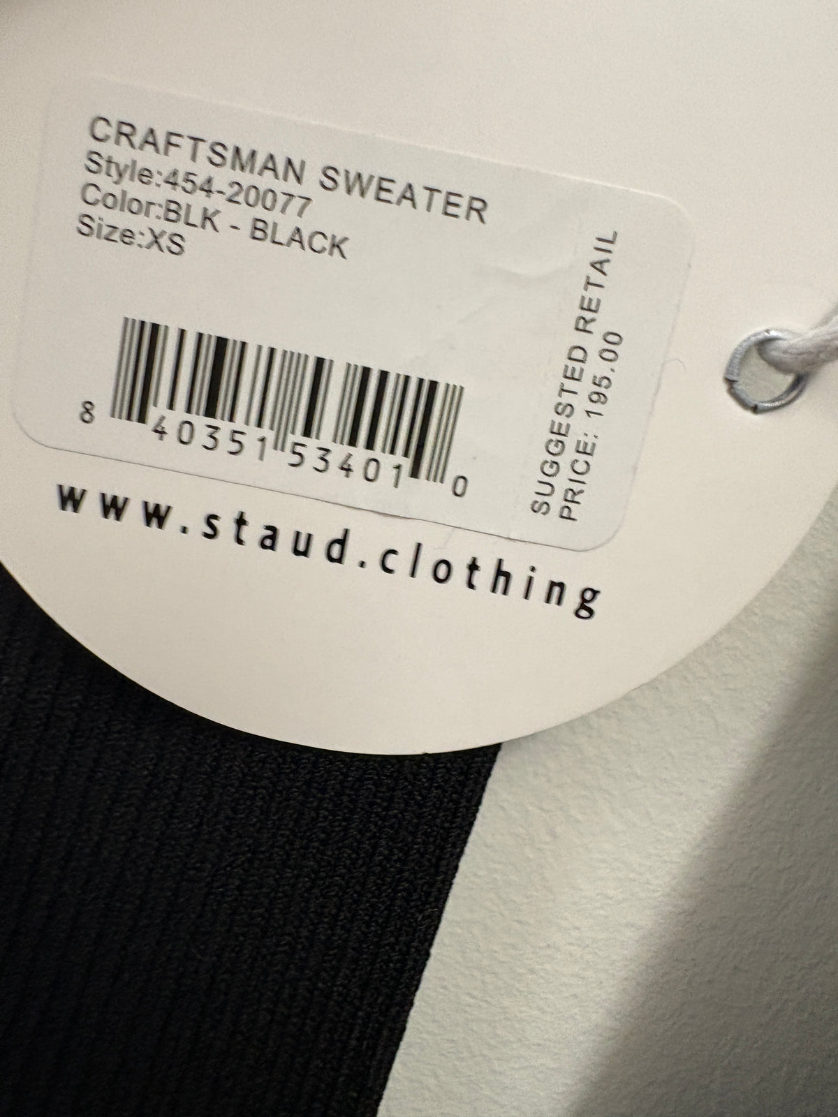 Staud Black Craftsman Sweater