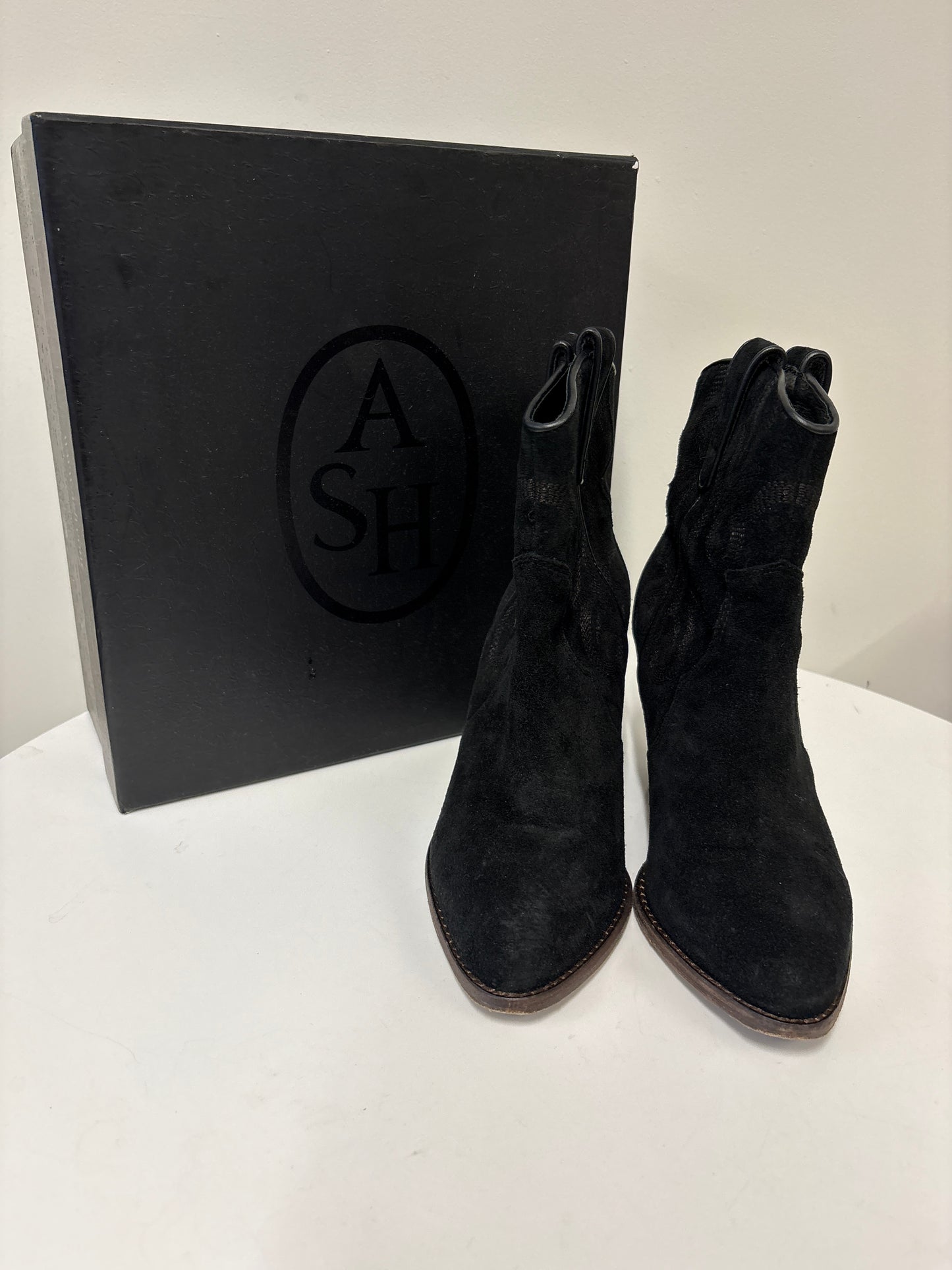 Ash Joe Black Suede Ankle Boots