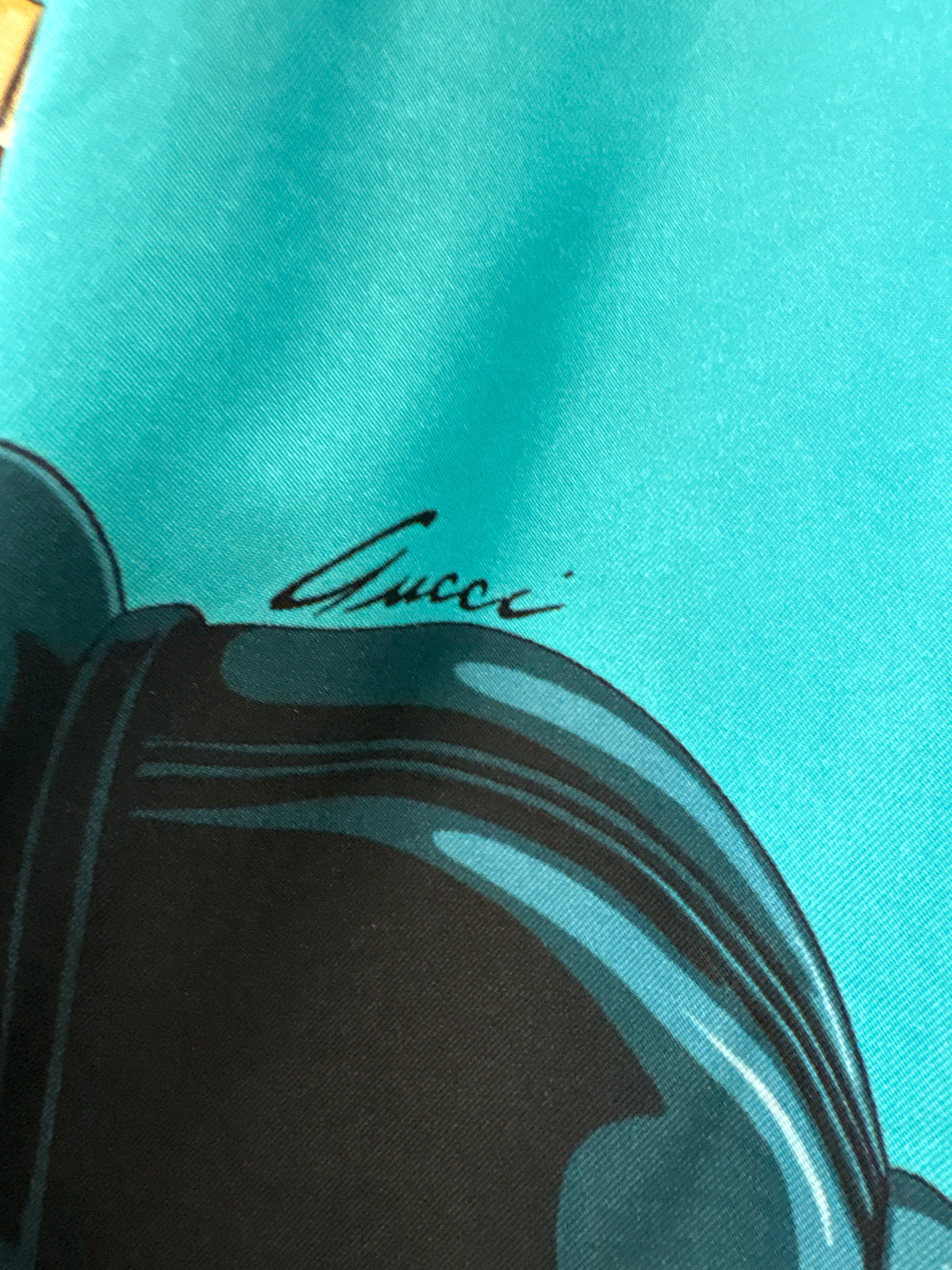 Gucci Turquoise Blue Silk Equestrian Print Shirt And Trouser Co-ord