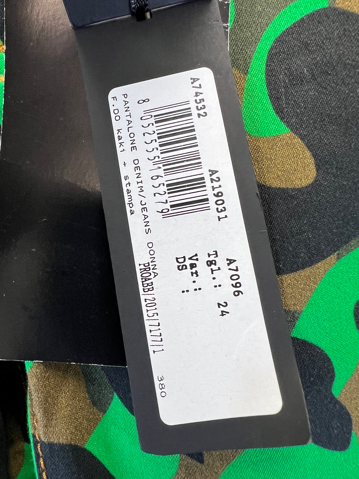 Versace Green Camo Jeans
