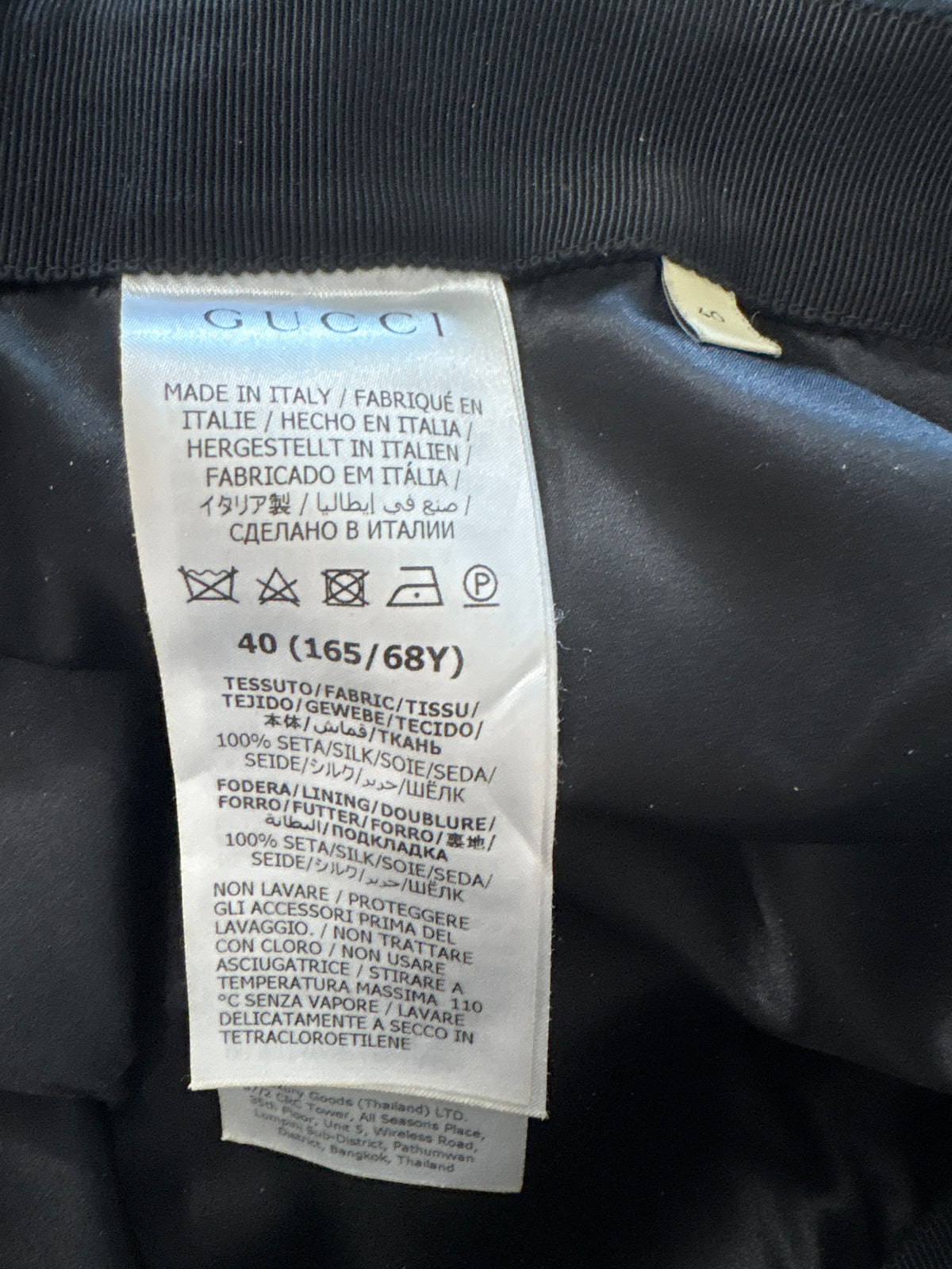 Gucci Black Zip Mid Length Skirt