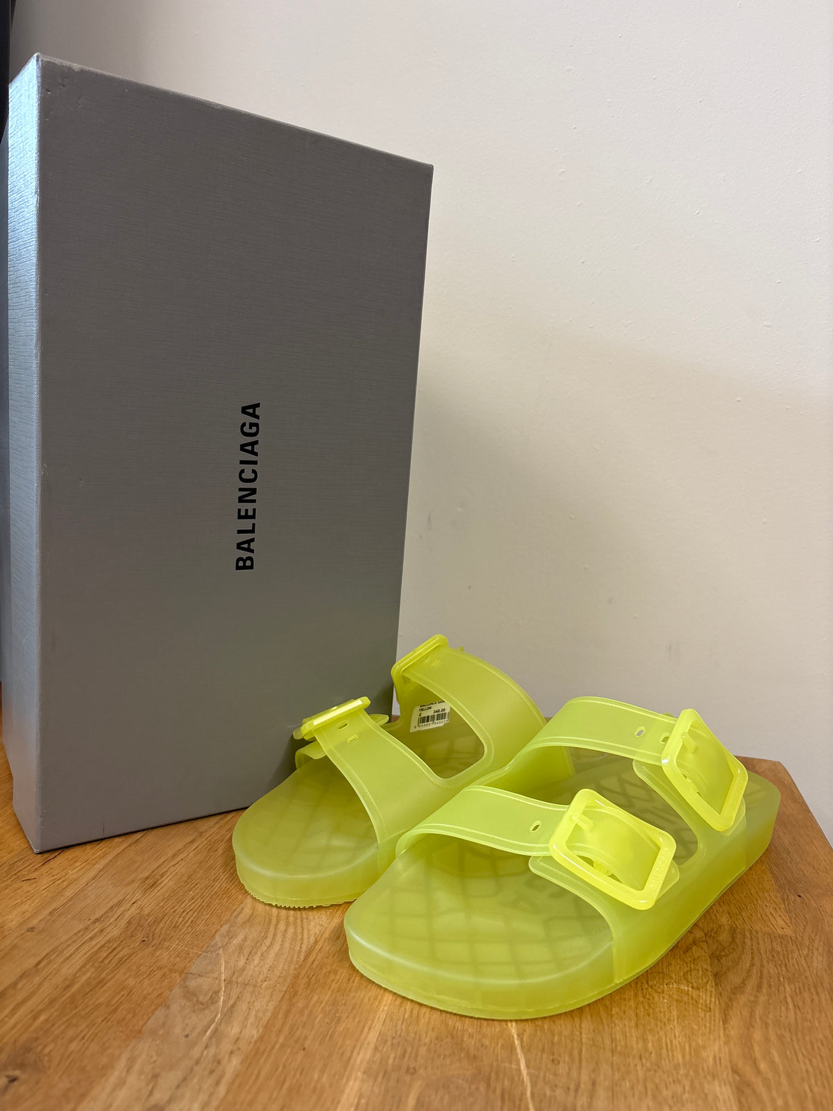 Balenciaga Neon Yellow Mallorca Sandals