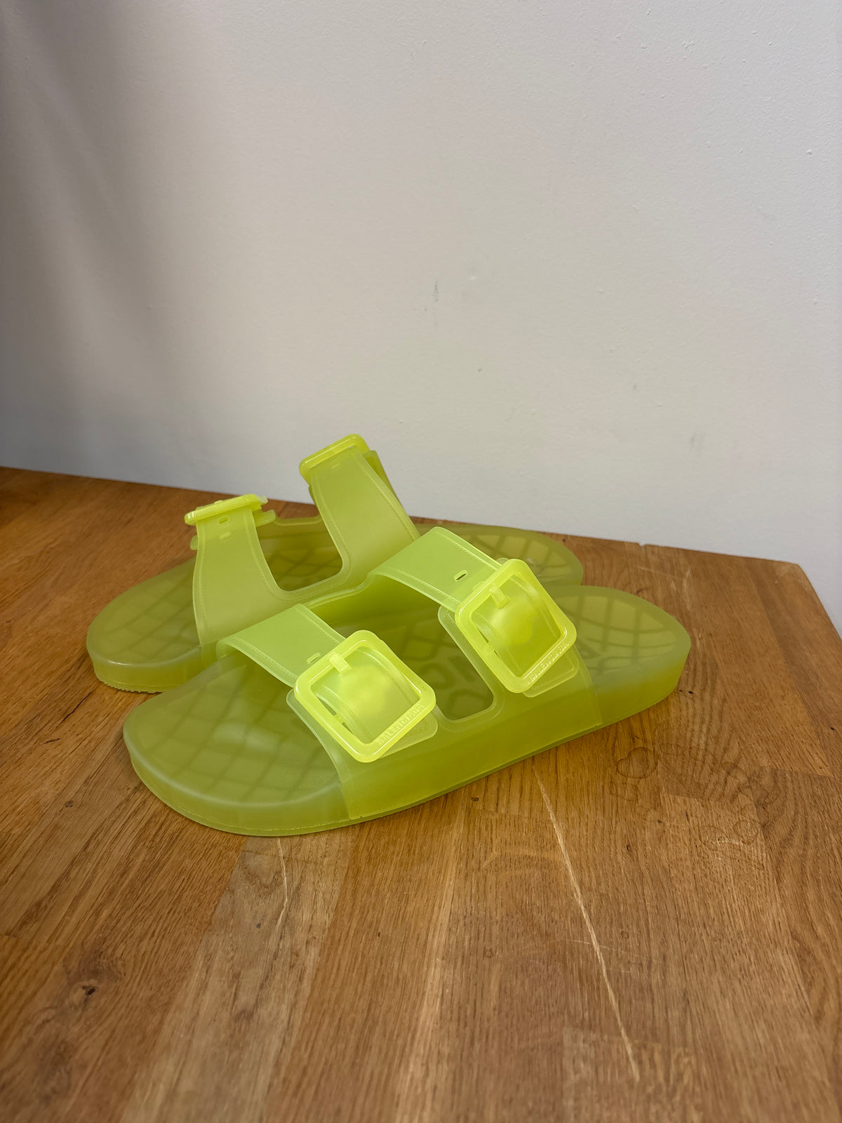 Balenciaga Neon Yellow Mallorca Sandals