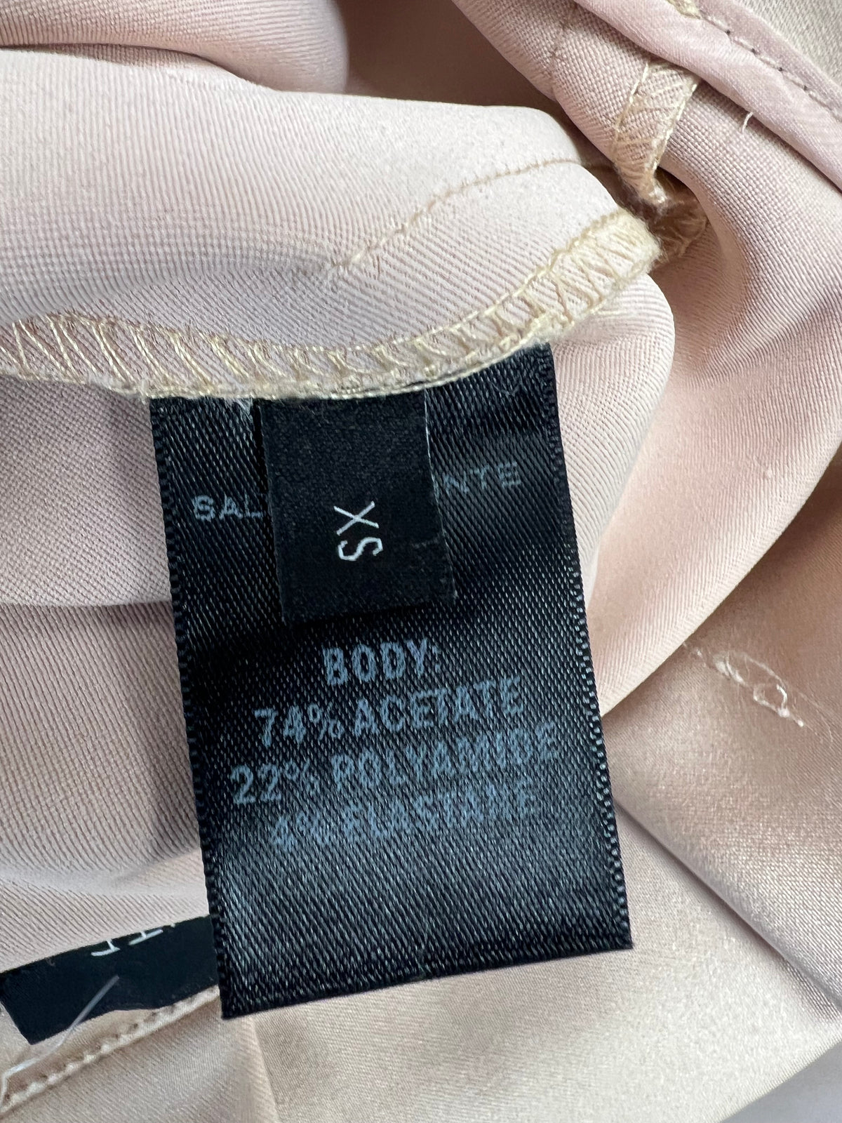 Sally Lapointe Beige Satin Belted Trousers
