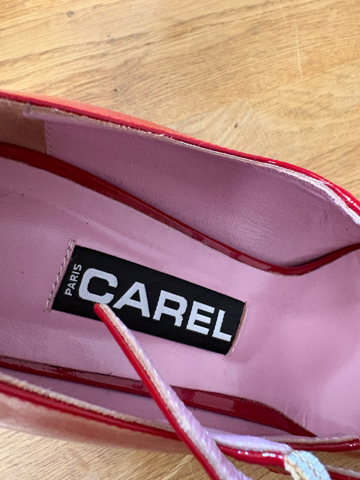 Carel Red Patent Leather Heeled Pumps