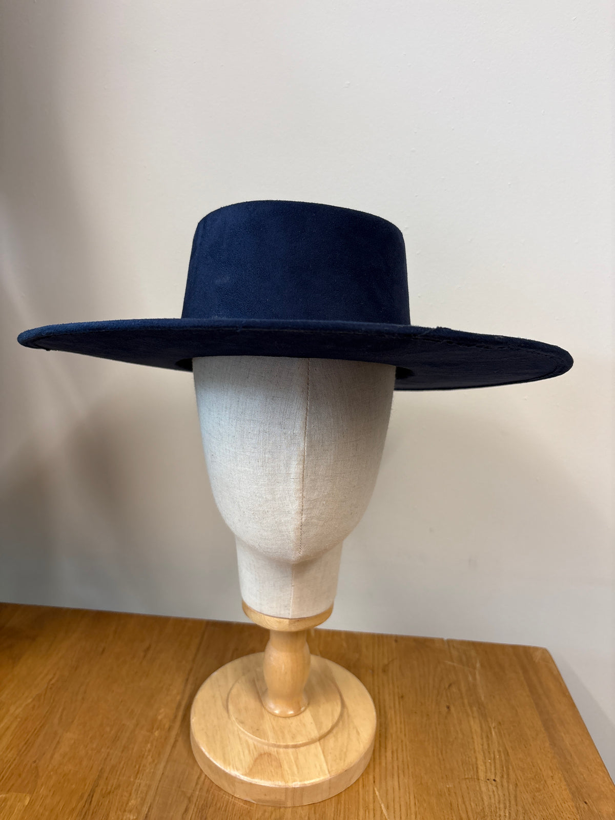 Agape Navy Blue Felt Fedora Hat