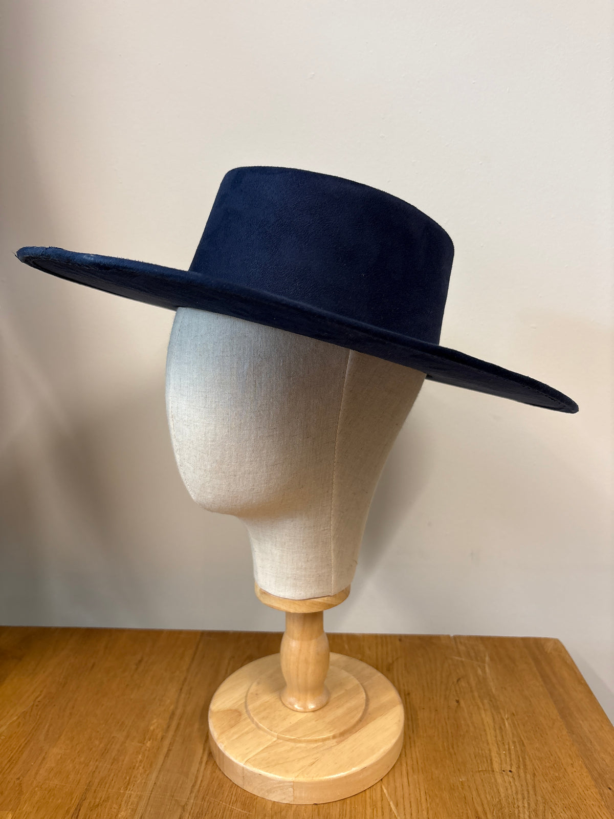 Agape Navy Blue Felt Fedora Hat