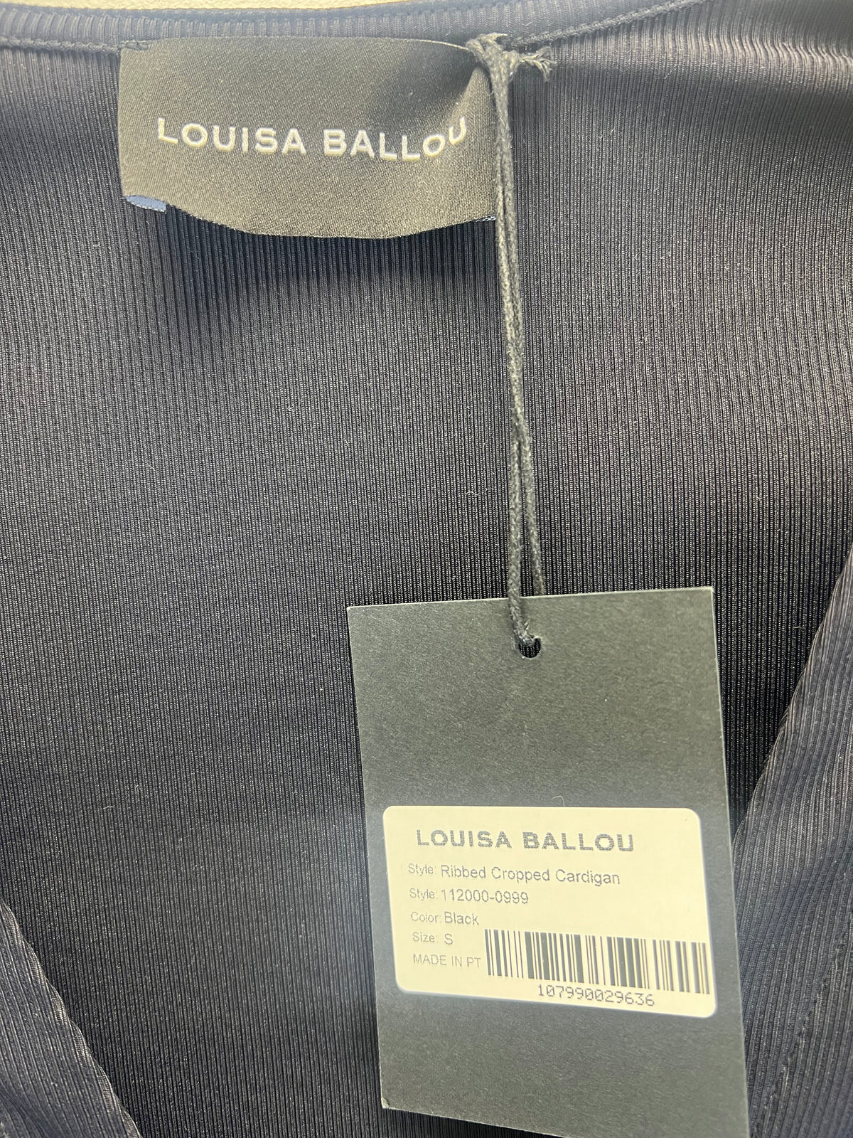 Louisa Ballou Ribbed Cropped Cardigan Top