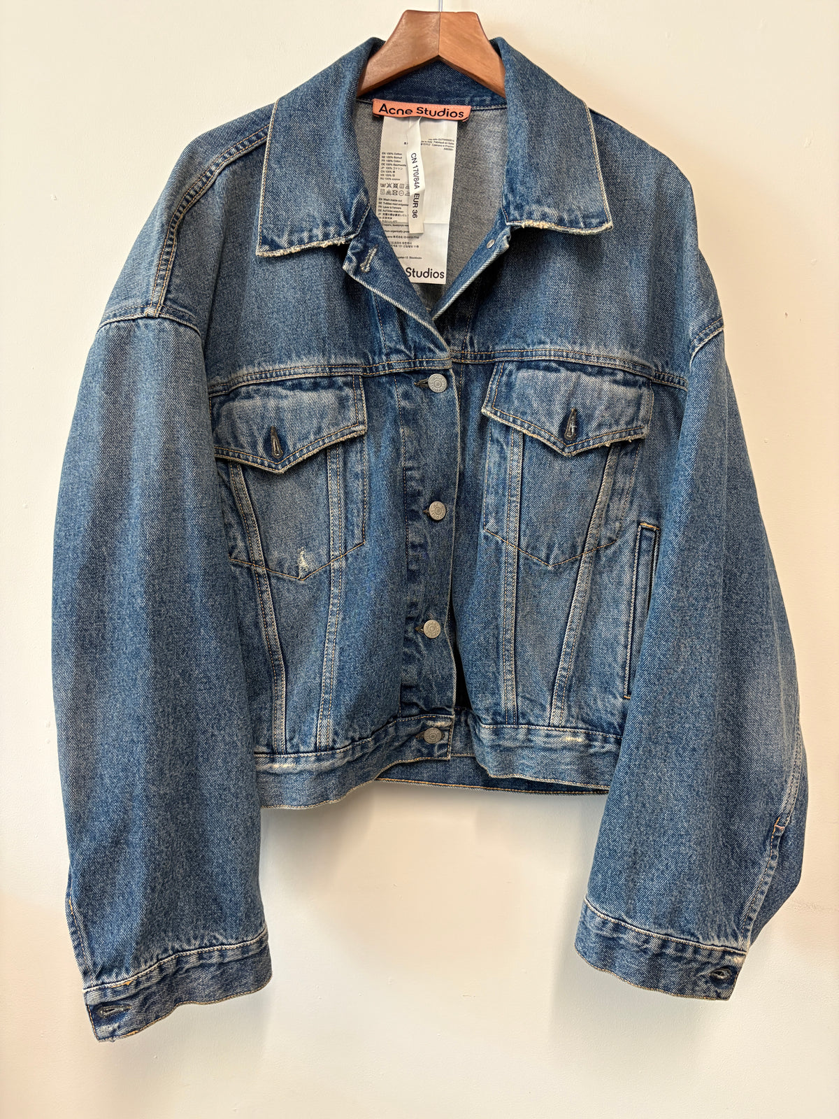 Acne Studios Blue Denim Oversized Jacket