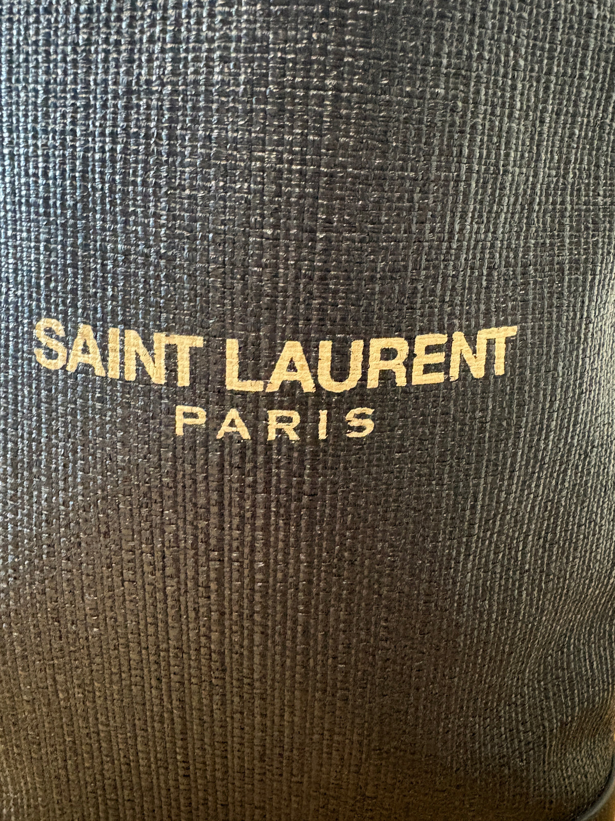 Saint Laurent Black Teddy Drawstring Leather Bag