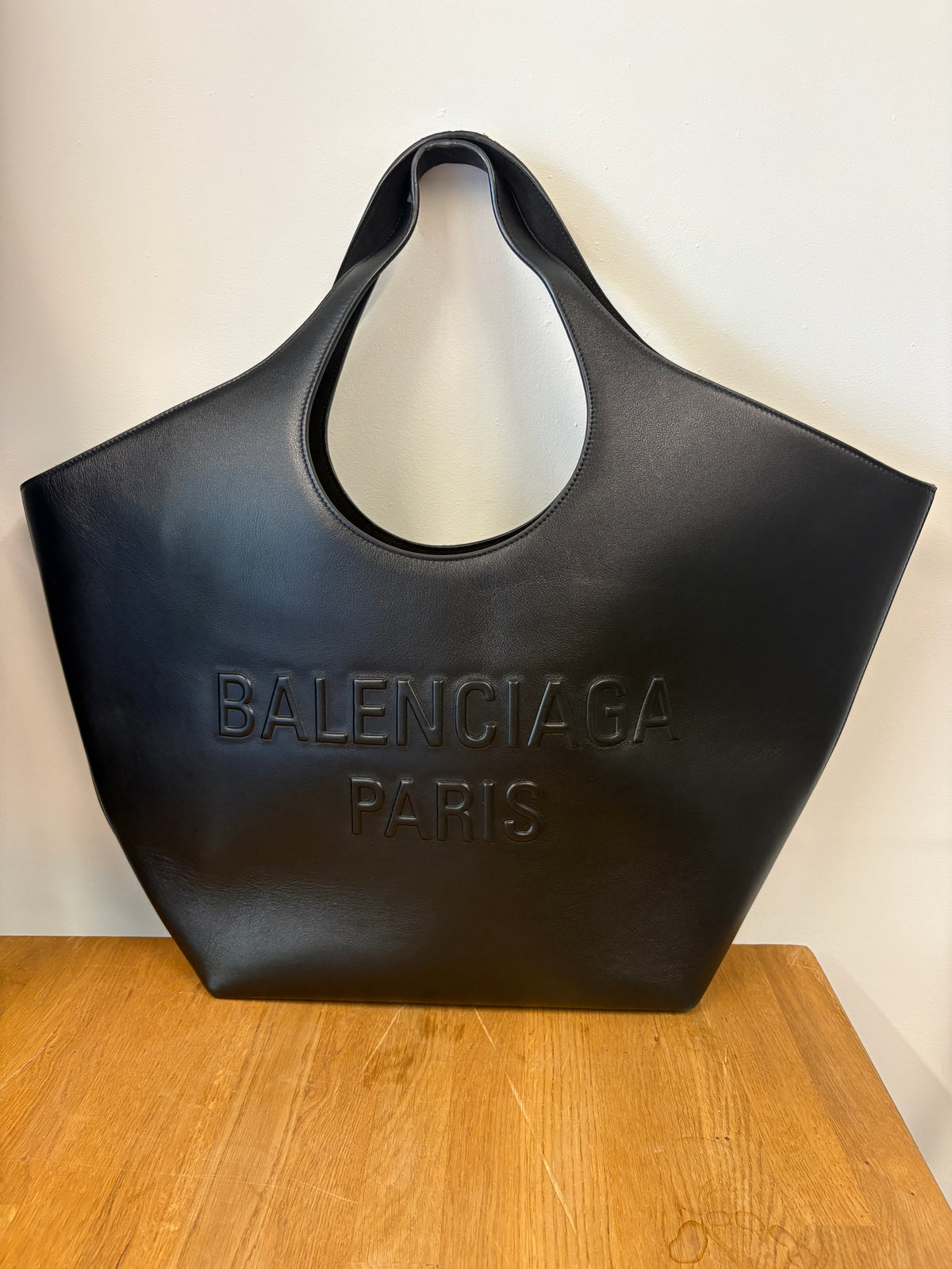Balenciaga Mary Kate Black Leather Large Shopper Tote Bag
