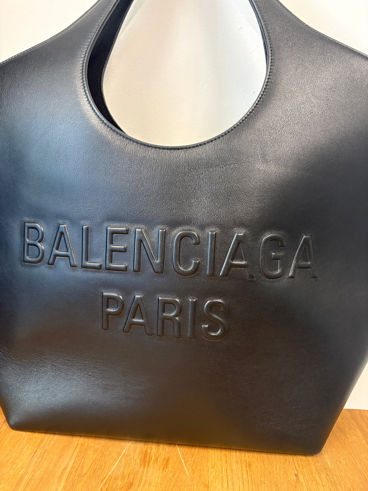 Balenciaga Mary Kate Black Leather Large Shopper Tote Bag