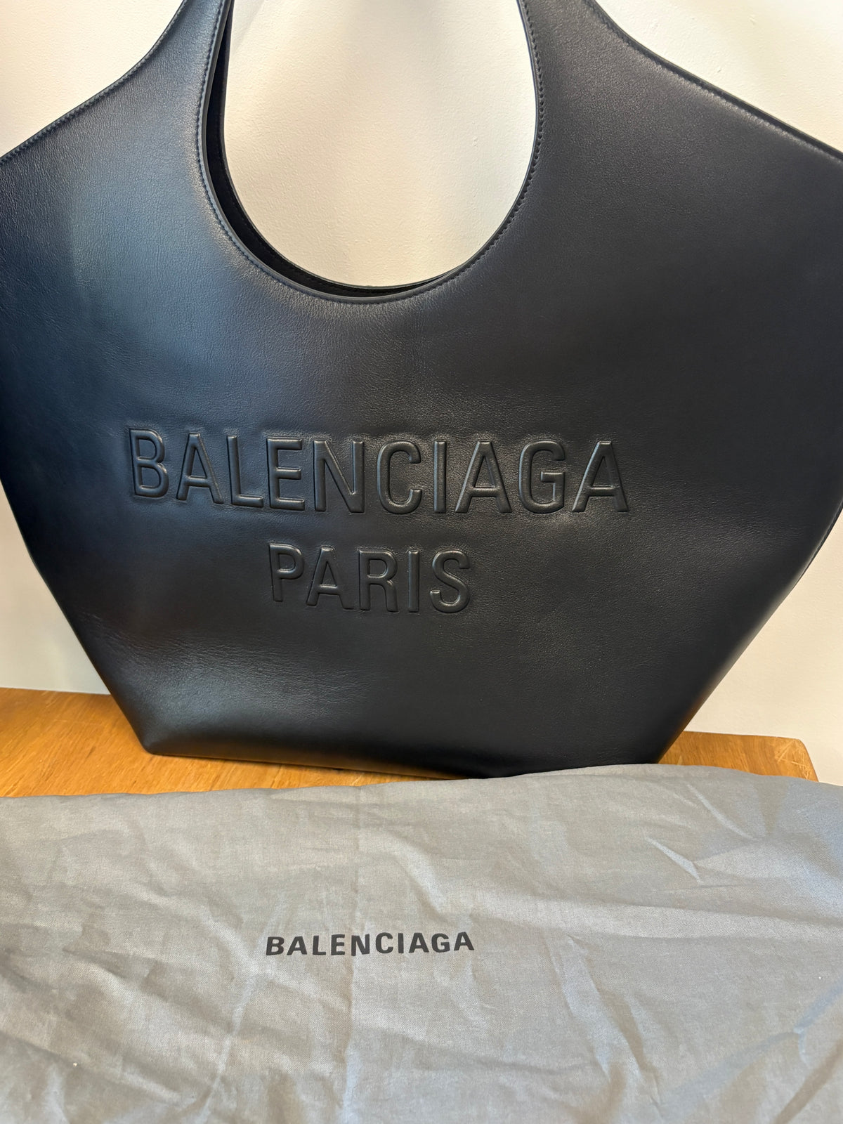 Balenciaga Mary Kate Black Leather Large Shopper Tote Bag