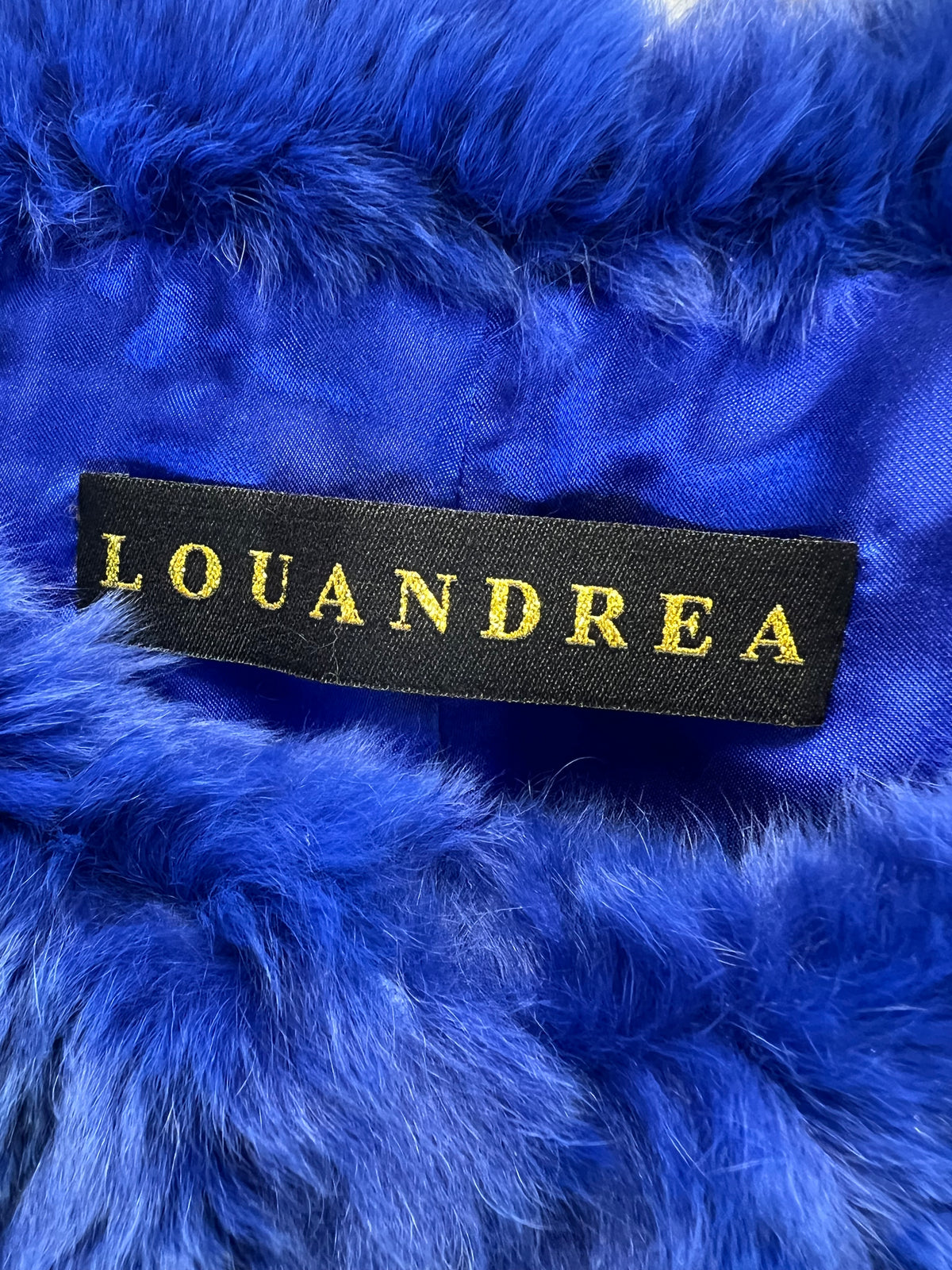 Lou Andrea Blue Fur Coat