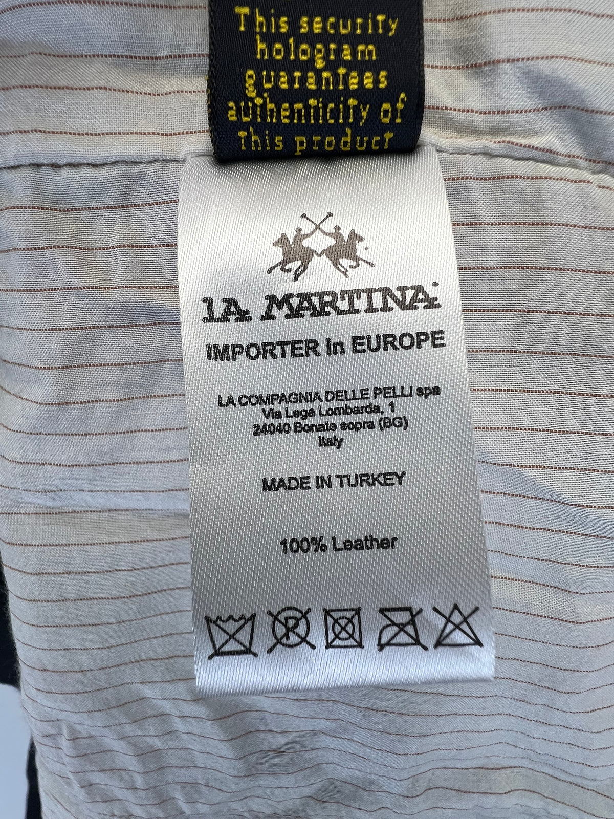 La Martina Polo Club Black Leather Jacket