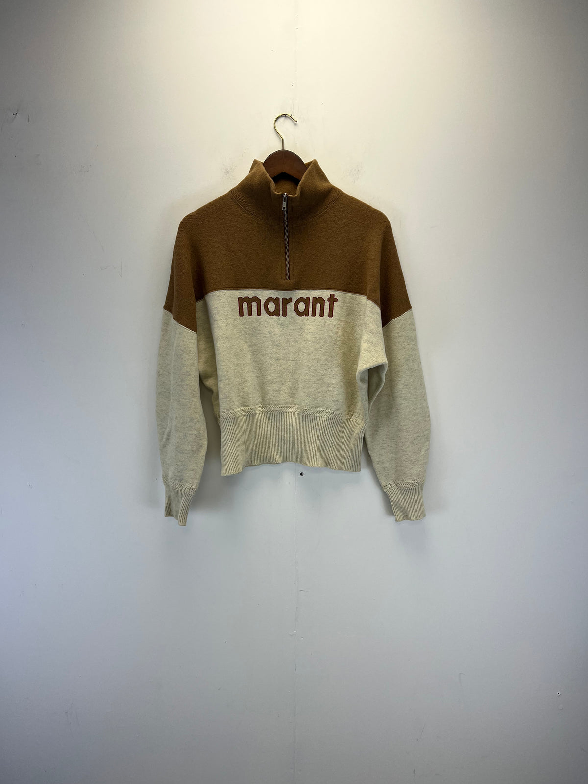 Isabel Marant Logo Half Zip Sweater