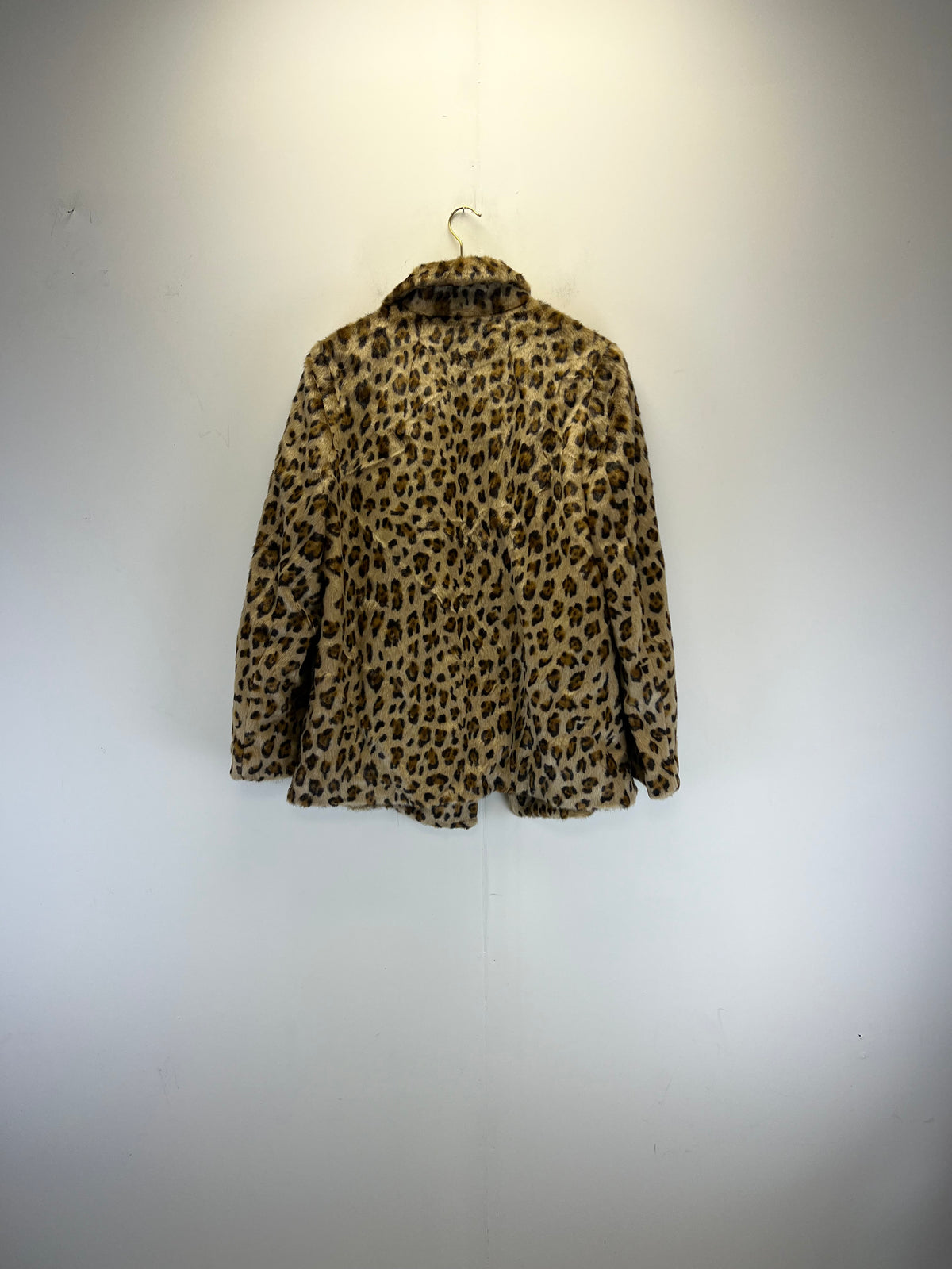 Theory Leopard Faux Fur Coat