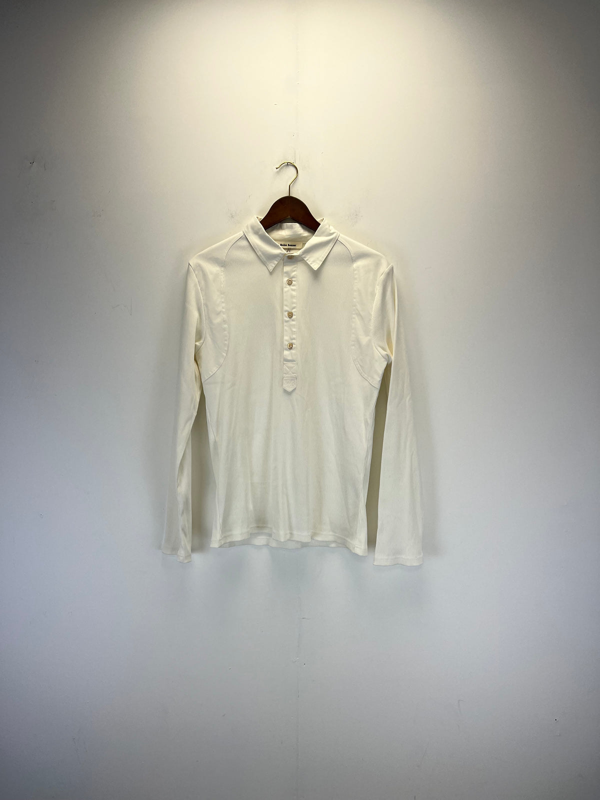 Wales Bonner Ivory Ribbed Long Sleeve Top