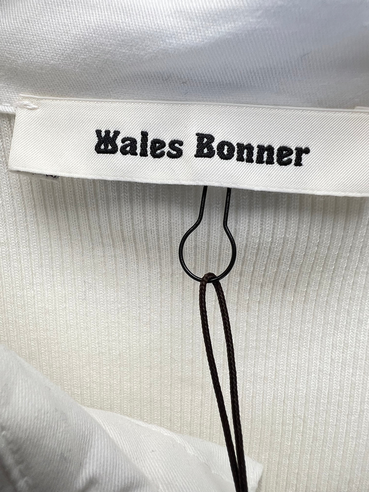 Wales Bonner Ivory Ribbed Long Sleeve Top