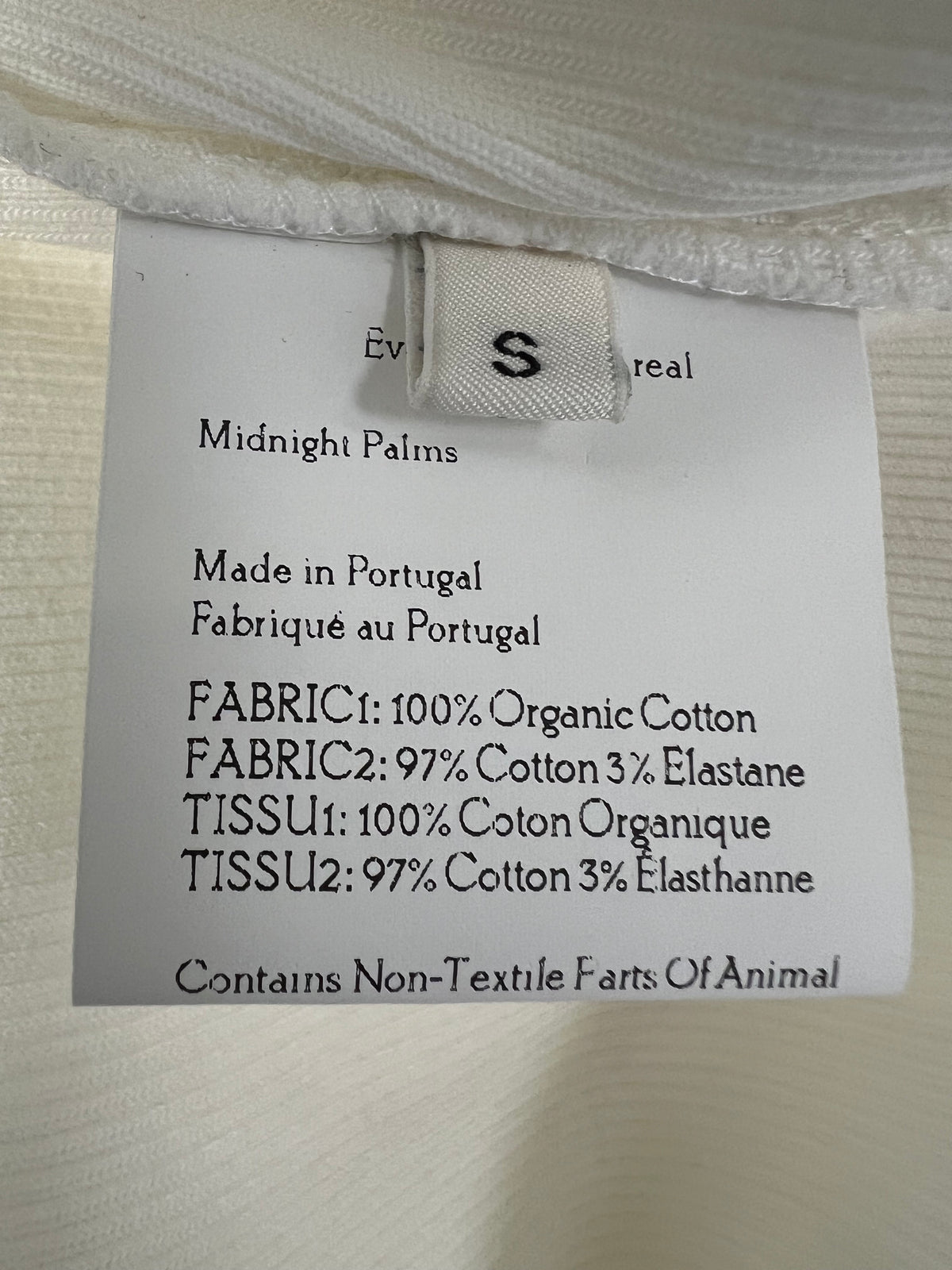 Wales Bonner Ivory Ribbed Long Sleeve Top