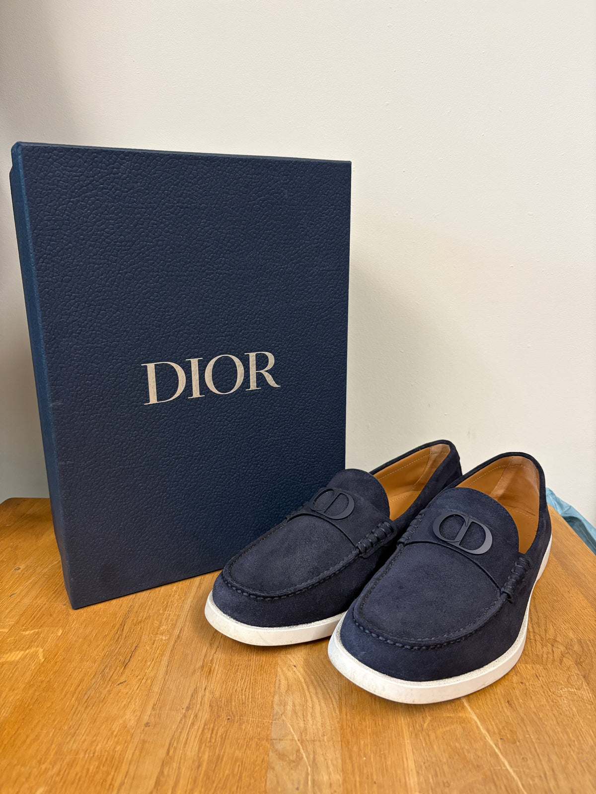 Dior Navy Blue Granville Buckle Loafer