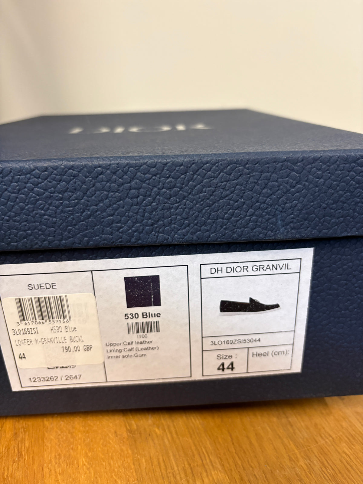 Dior Navy Blue Granville Buckle Loafer