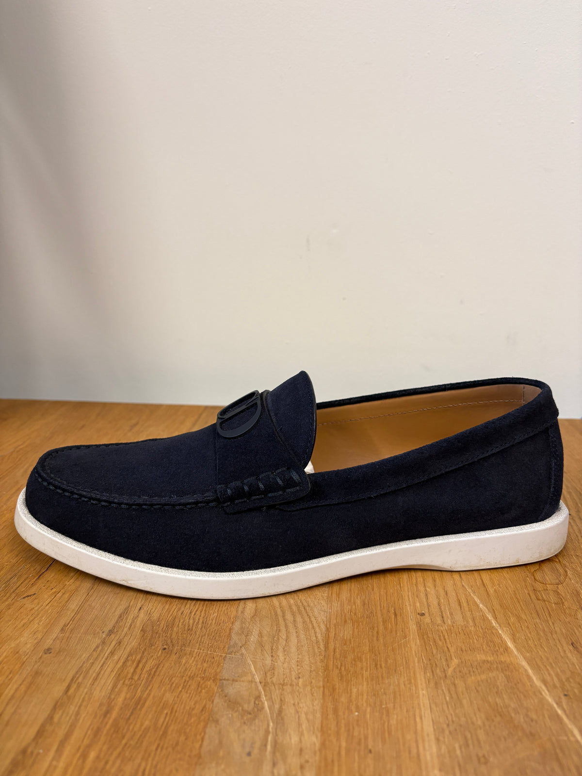 Dior Navy Blue Granville Buckle Loafer