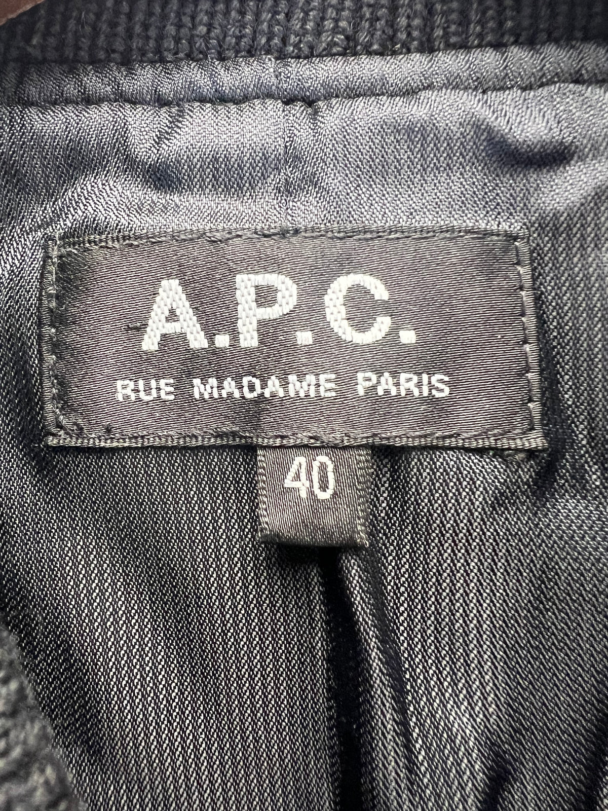 APC Black Corduroy Zip Up Jacket