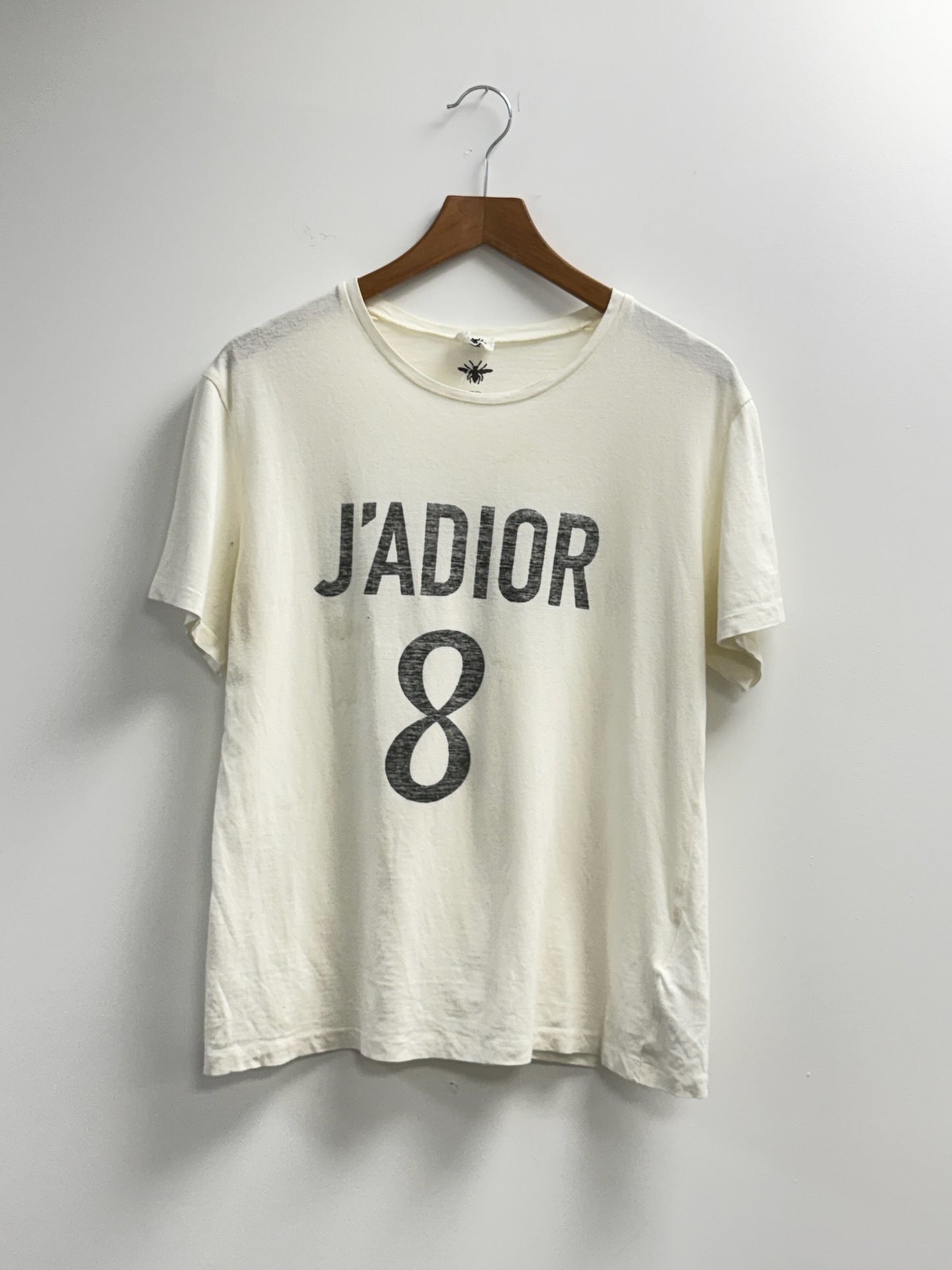 Christian Dior White J'Adior 8 Cotton T-shirt