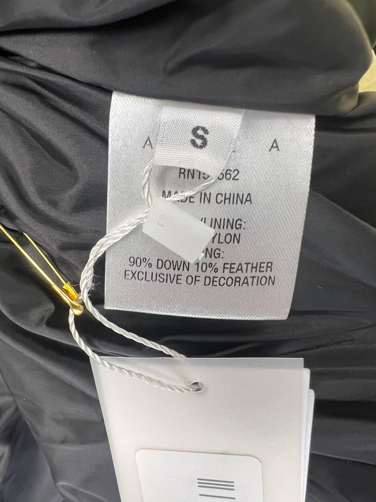 Area Dingyun Zhang Edition Crystal Quilted Puffer Gillet Black