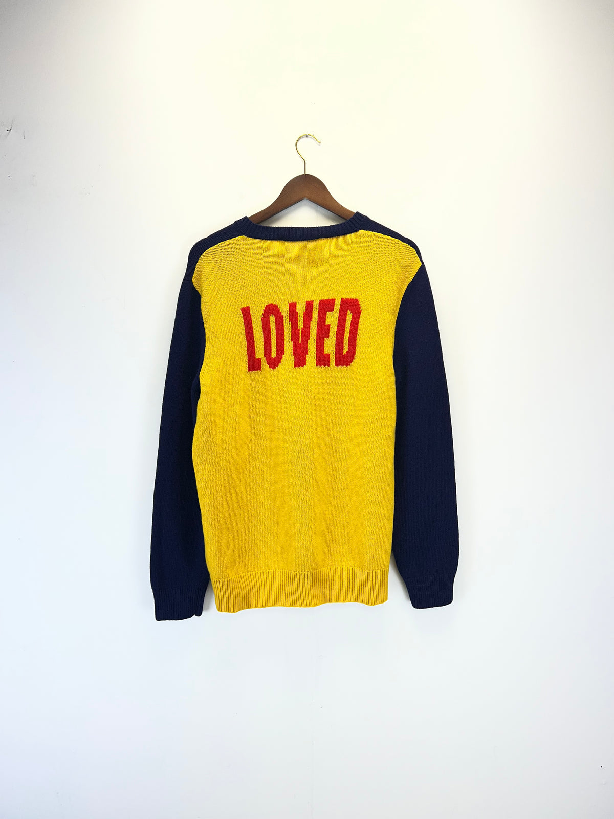 Gucci Blue and Yellow Wool Tiger Jumper