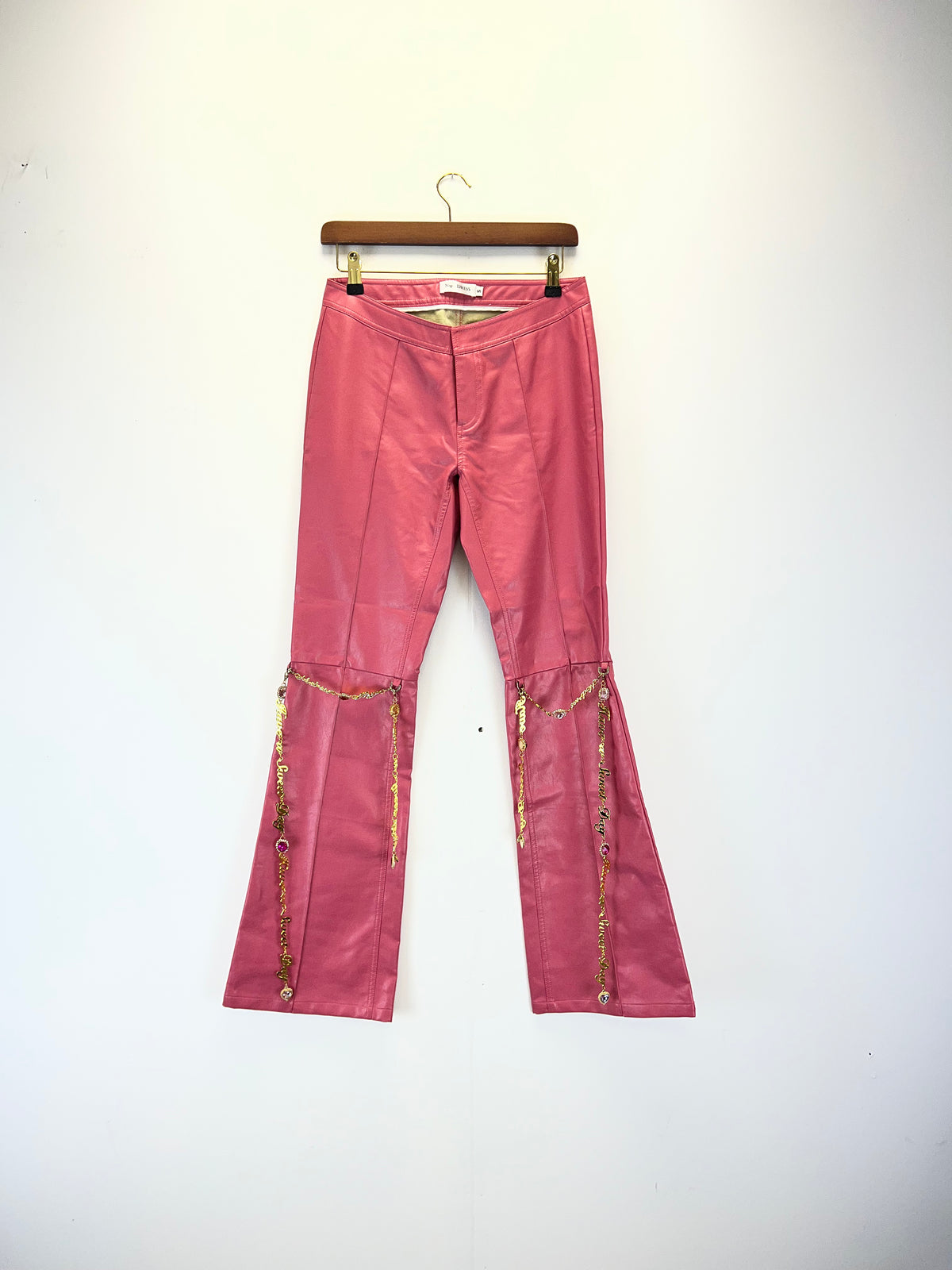 No Dress Pink Leather Trousers