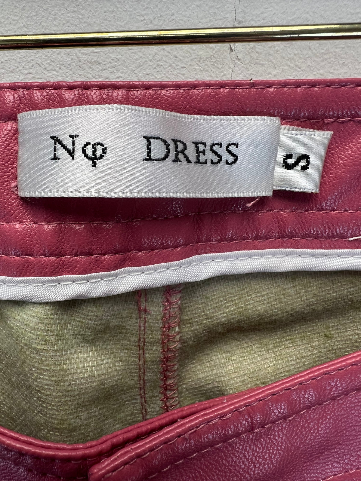 No Dress Pink Leather Trousers