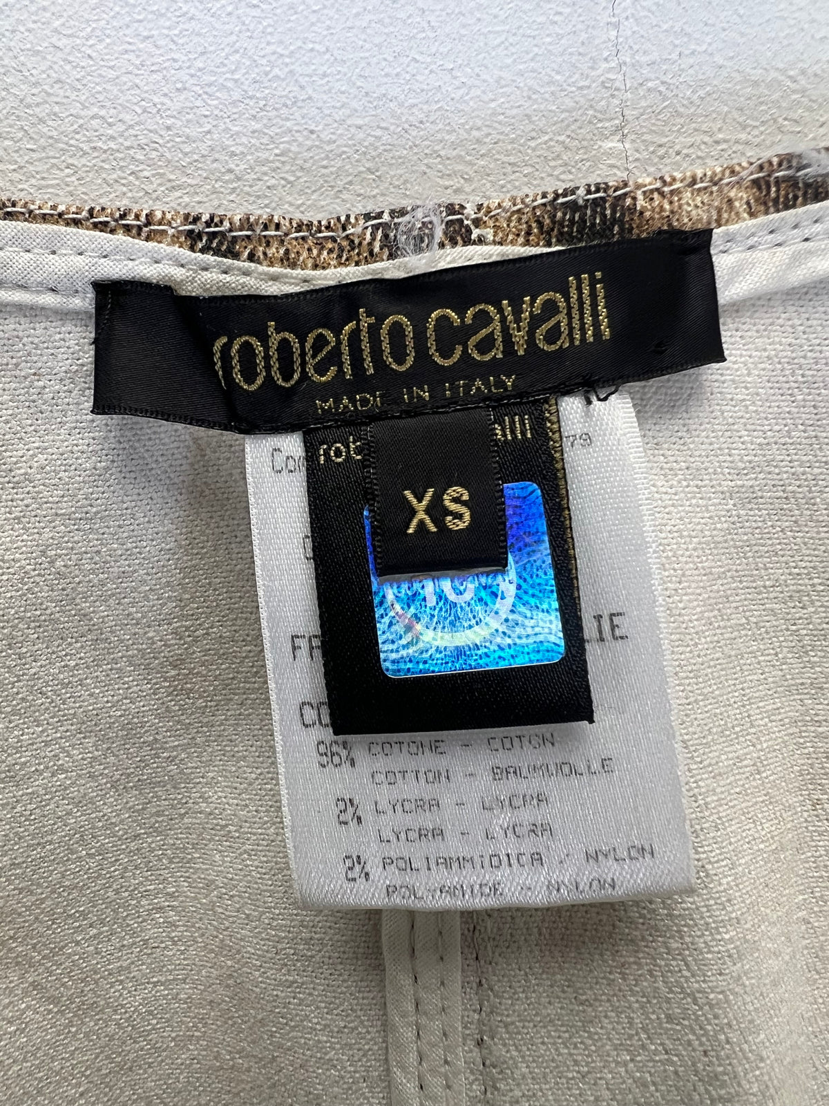 Roberto Cavalli Leopard Print Corset Top
