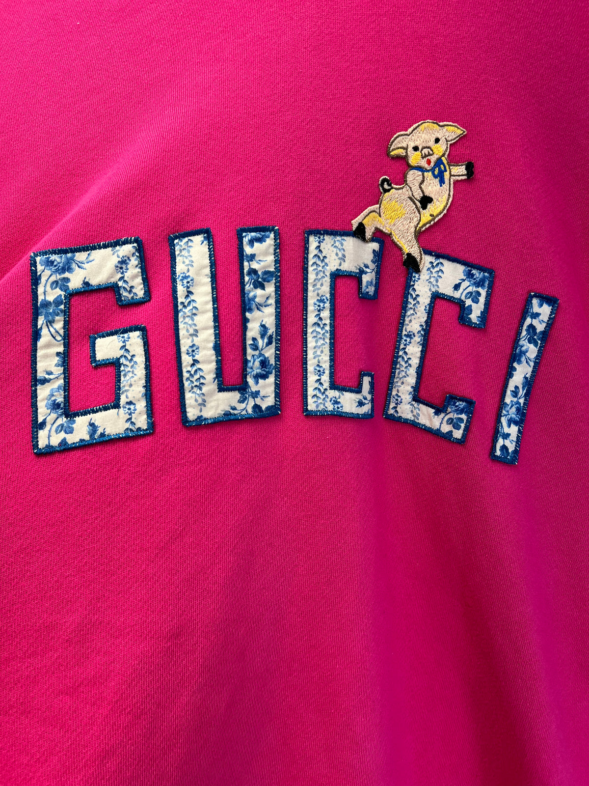 Gucci Pink Pig Logo Hoodie