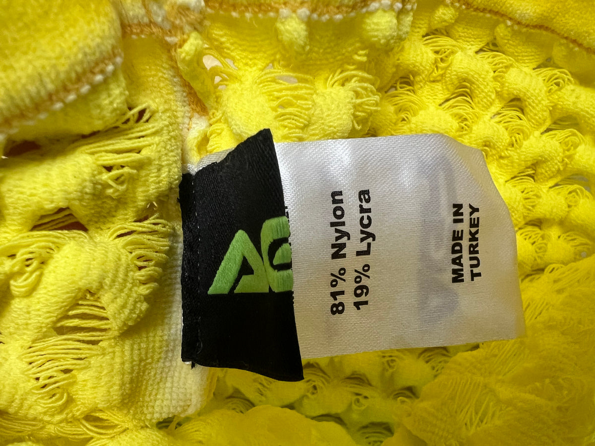 AGR Blue and Yellow Tie Dye Bodycon Knit Skirt