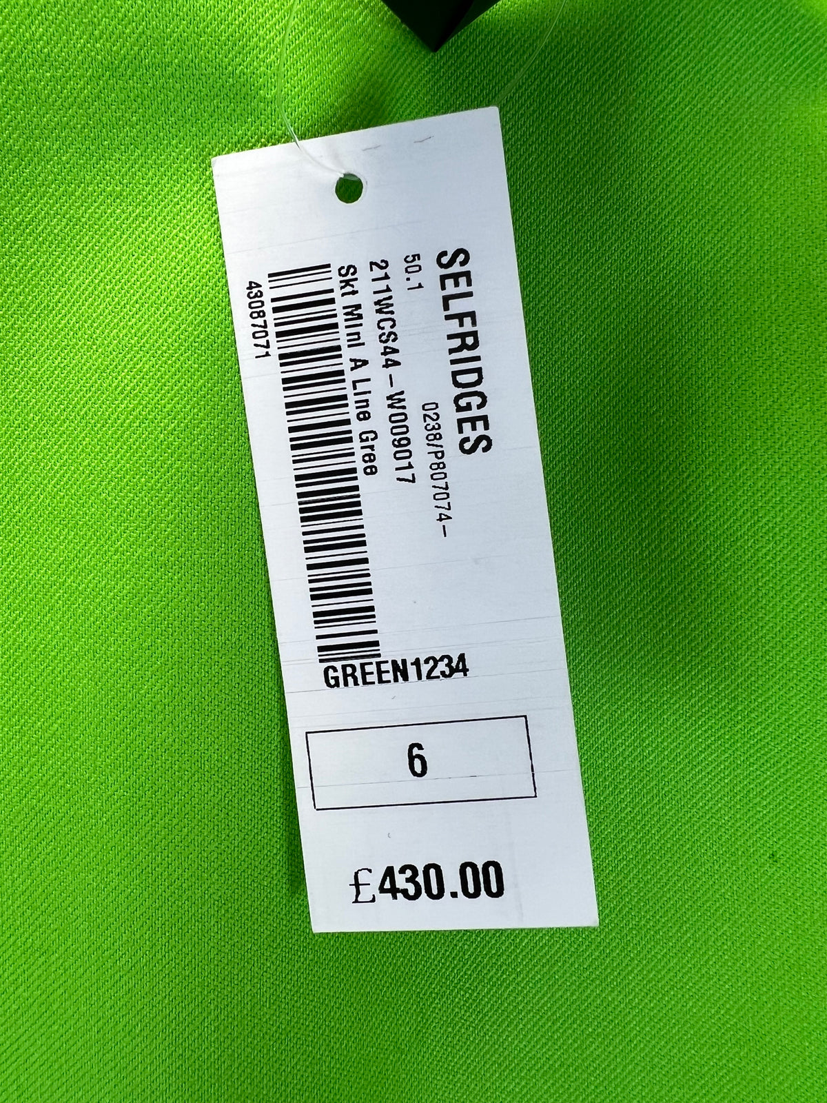 The Attico Green Mini Skirt