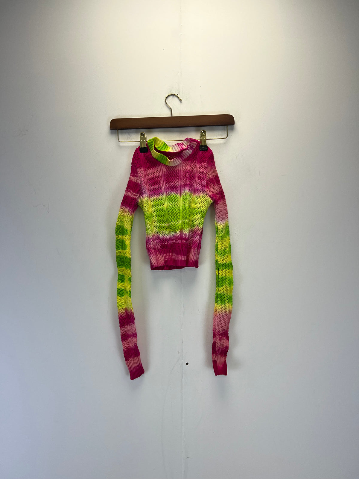 AGR Tie Dye Pointelle Knit Top