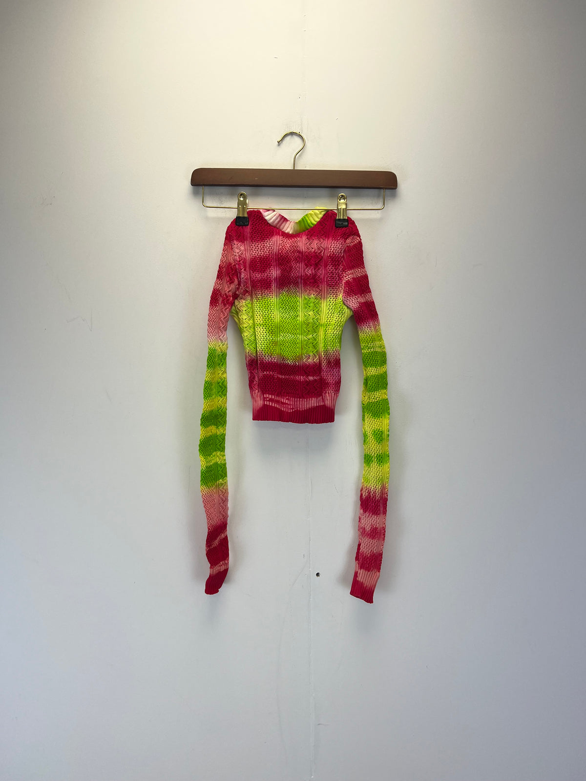 AGR Tie Dye Pointelle Knit Top