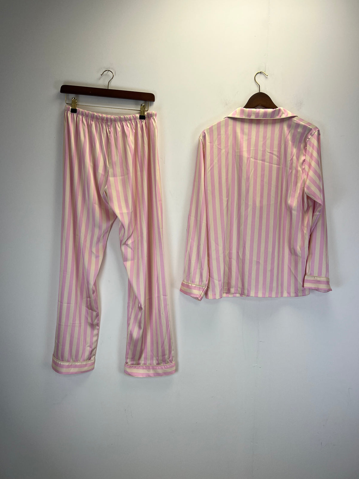 The Nap Co Pink Striped PJ Set With Dressing gown