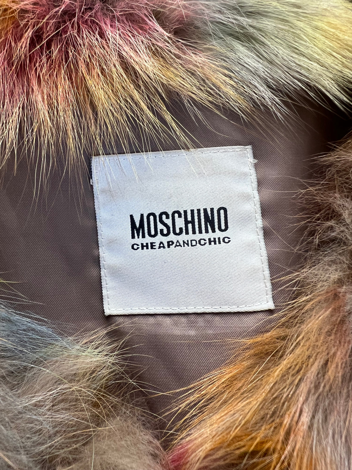 Moschino Cheap & Chic Multicolour Fox Fur Gillet