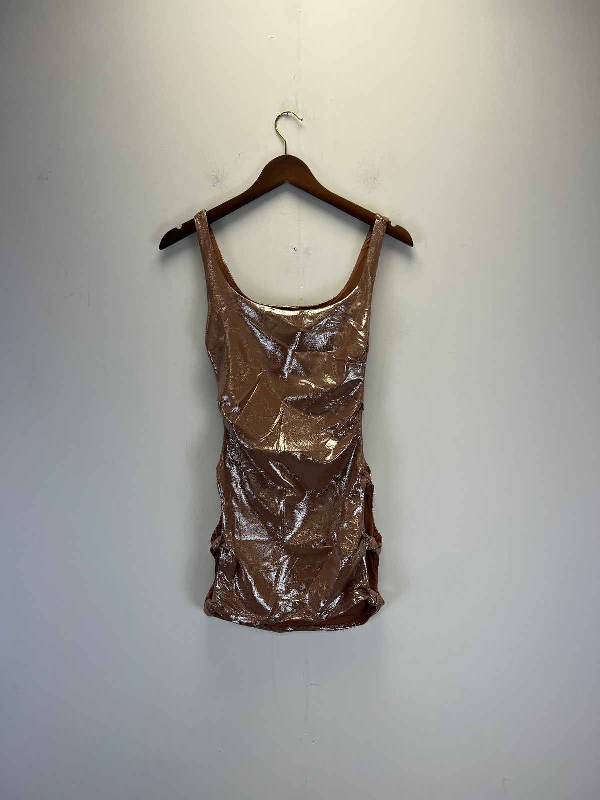 Skims metallic twist co-ord, top and skirt