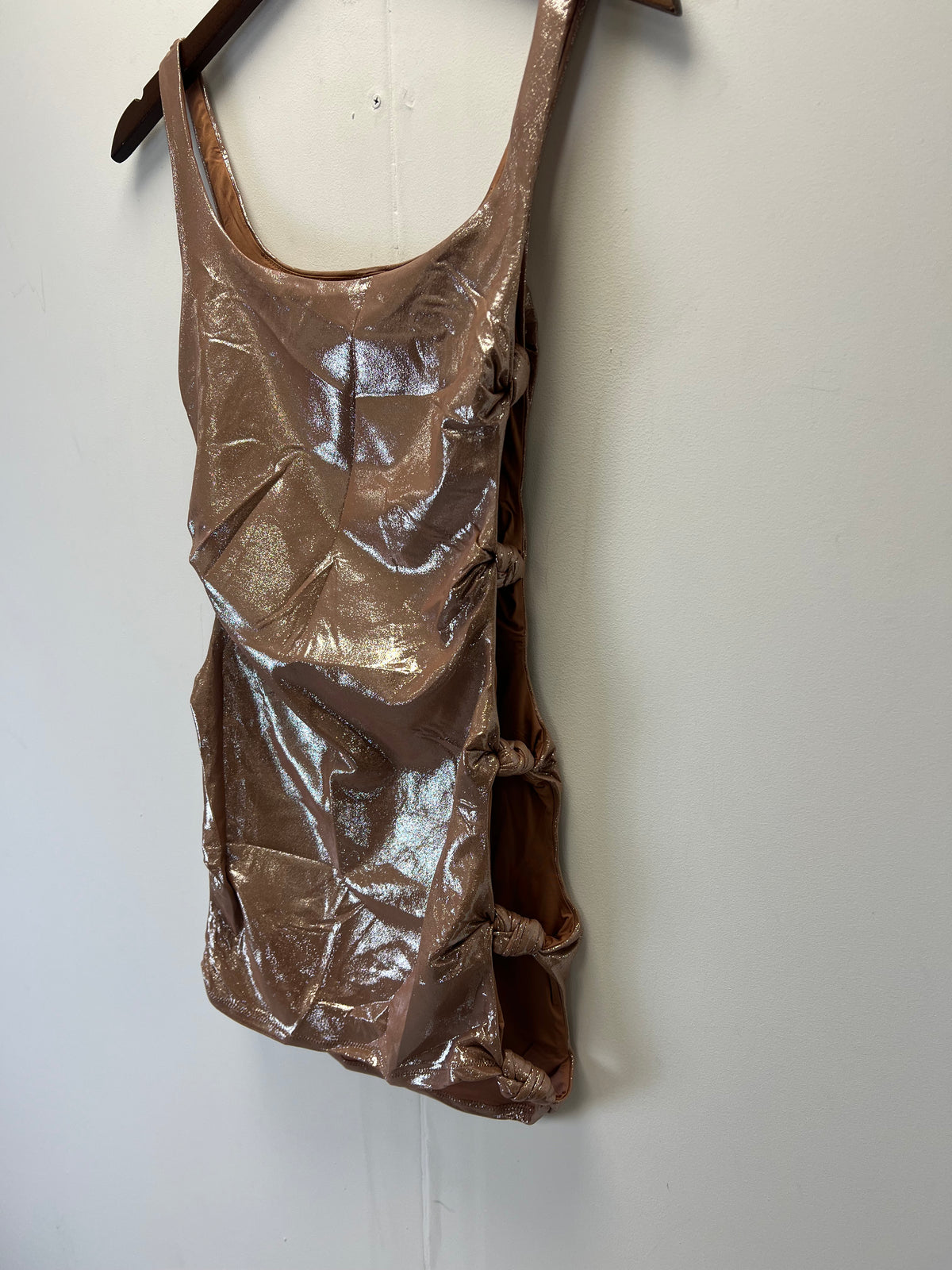 Skims metallic twist co-ord, top and skirt