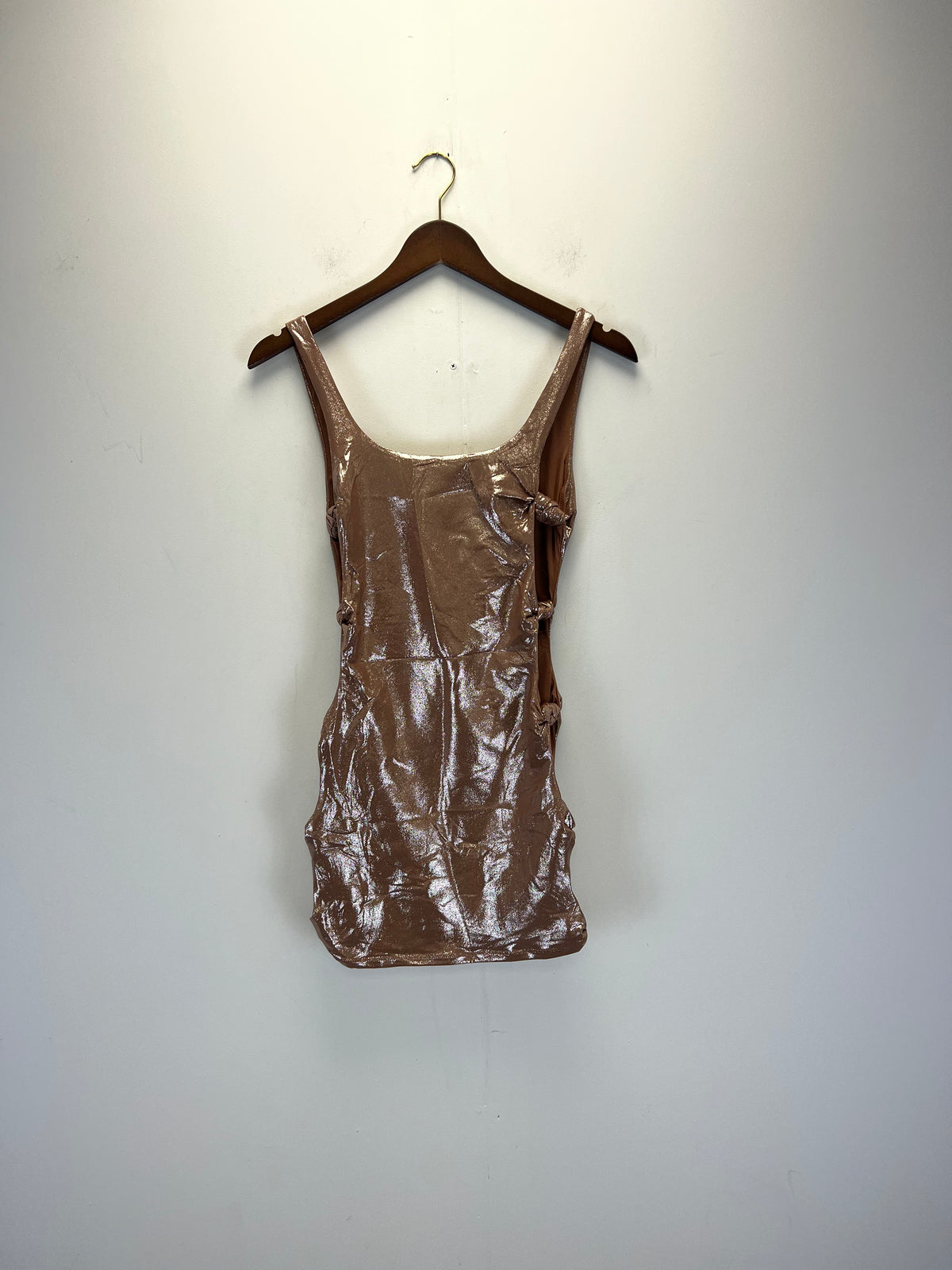 Skims metallic twist co-ord, top and skirt