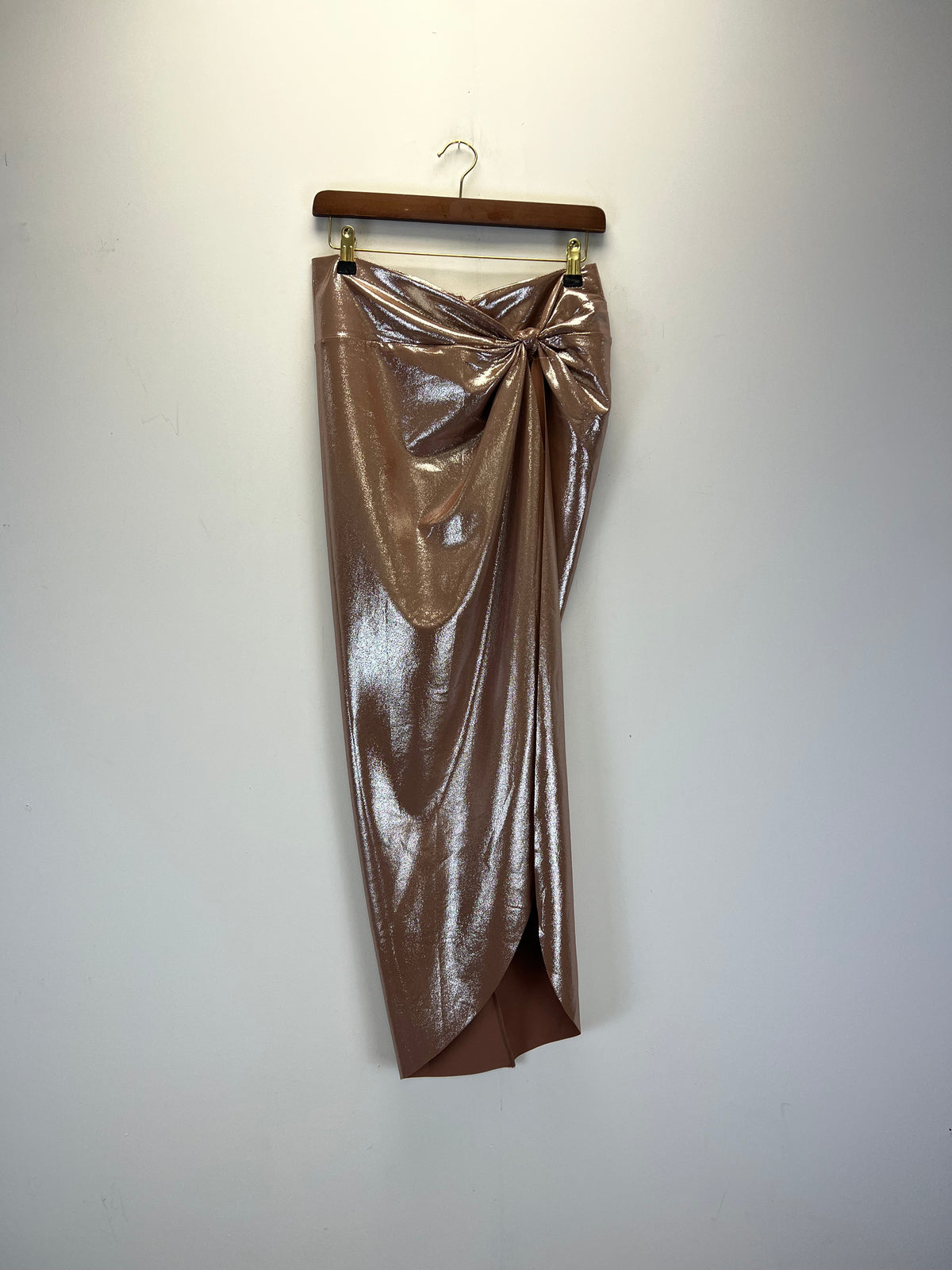 Skims metallic twist co-ord, top and skirt