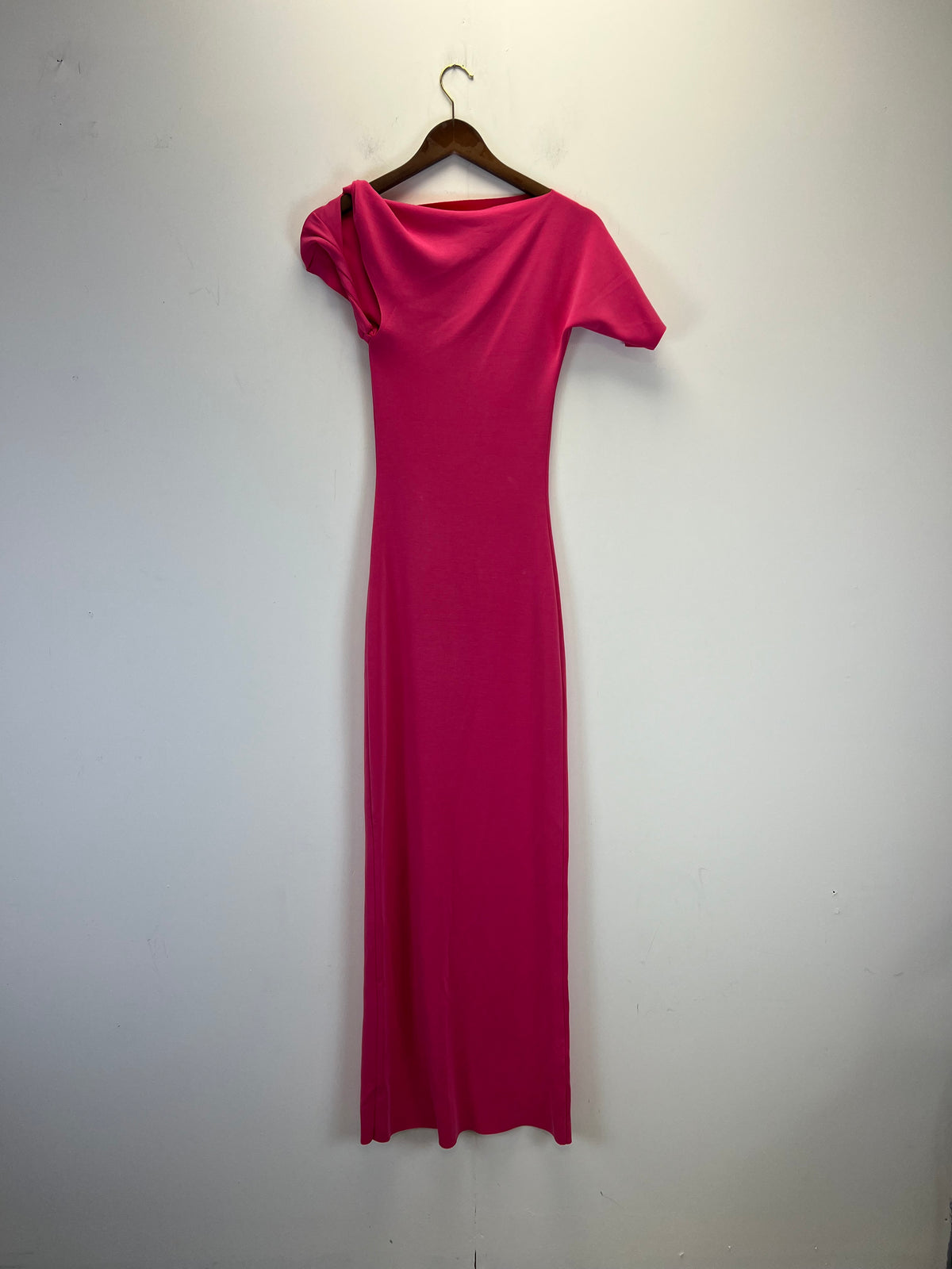Khy Pink Twist Short Sleeve Maxi Dress