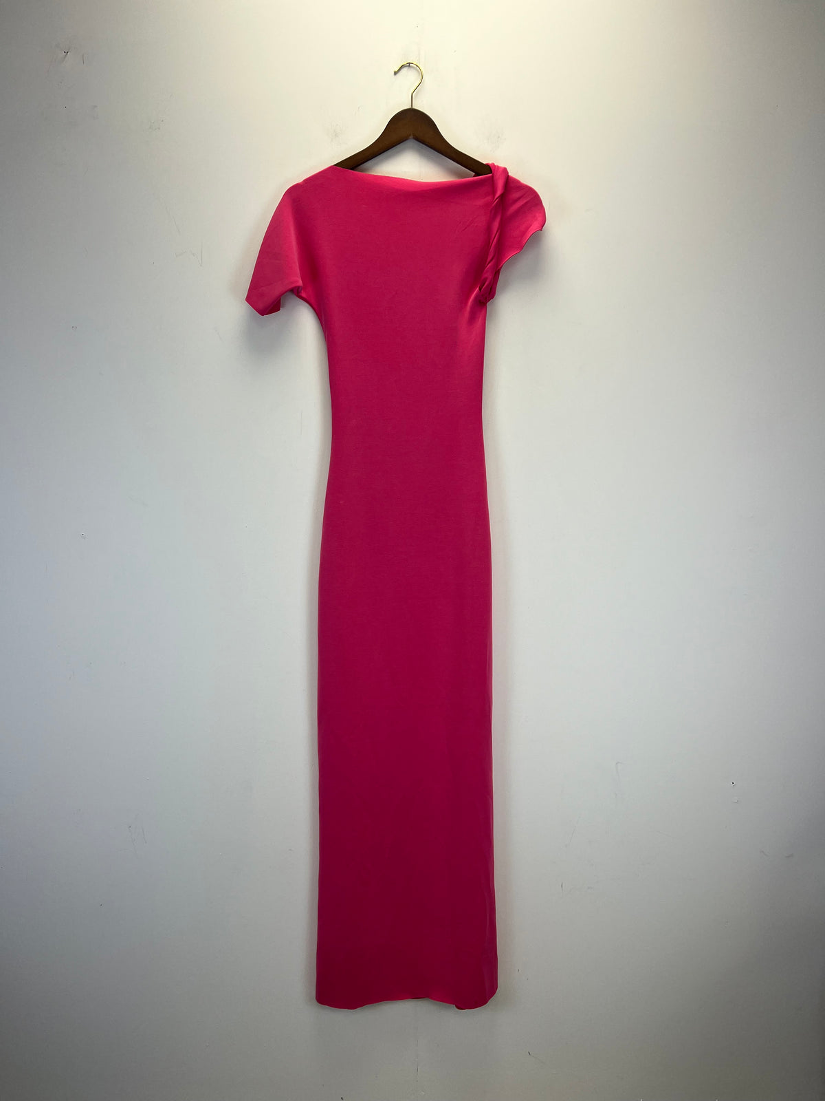 Khy Pink Twist Short Sleeve Maxi Dress