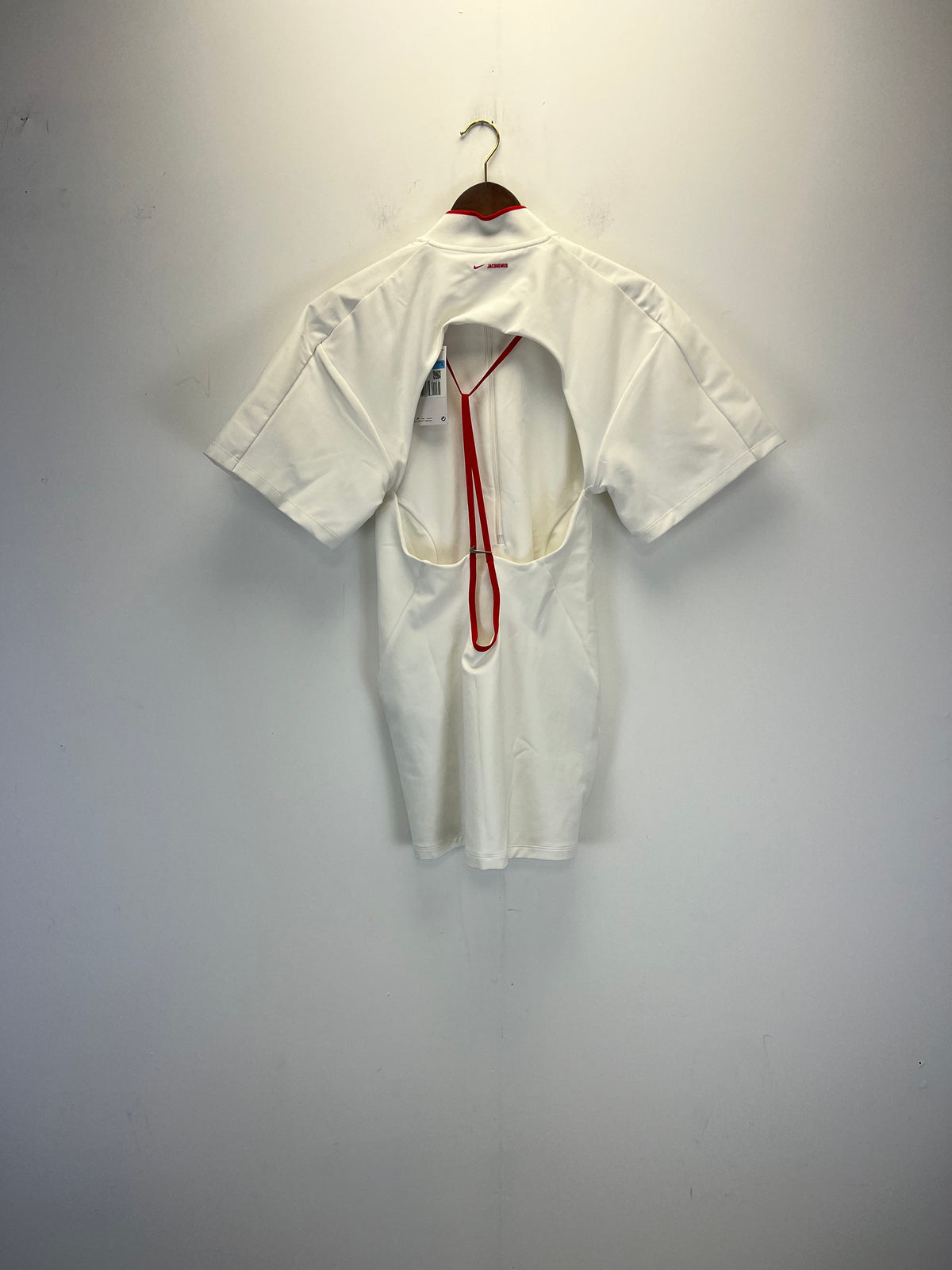 Jacquemus x Nike White Short Sleeve Open Back Mini Dress