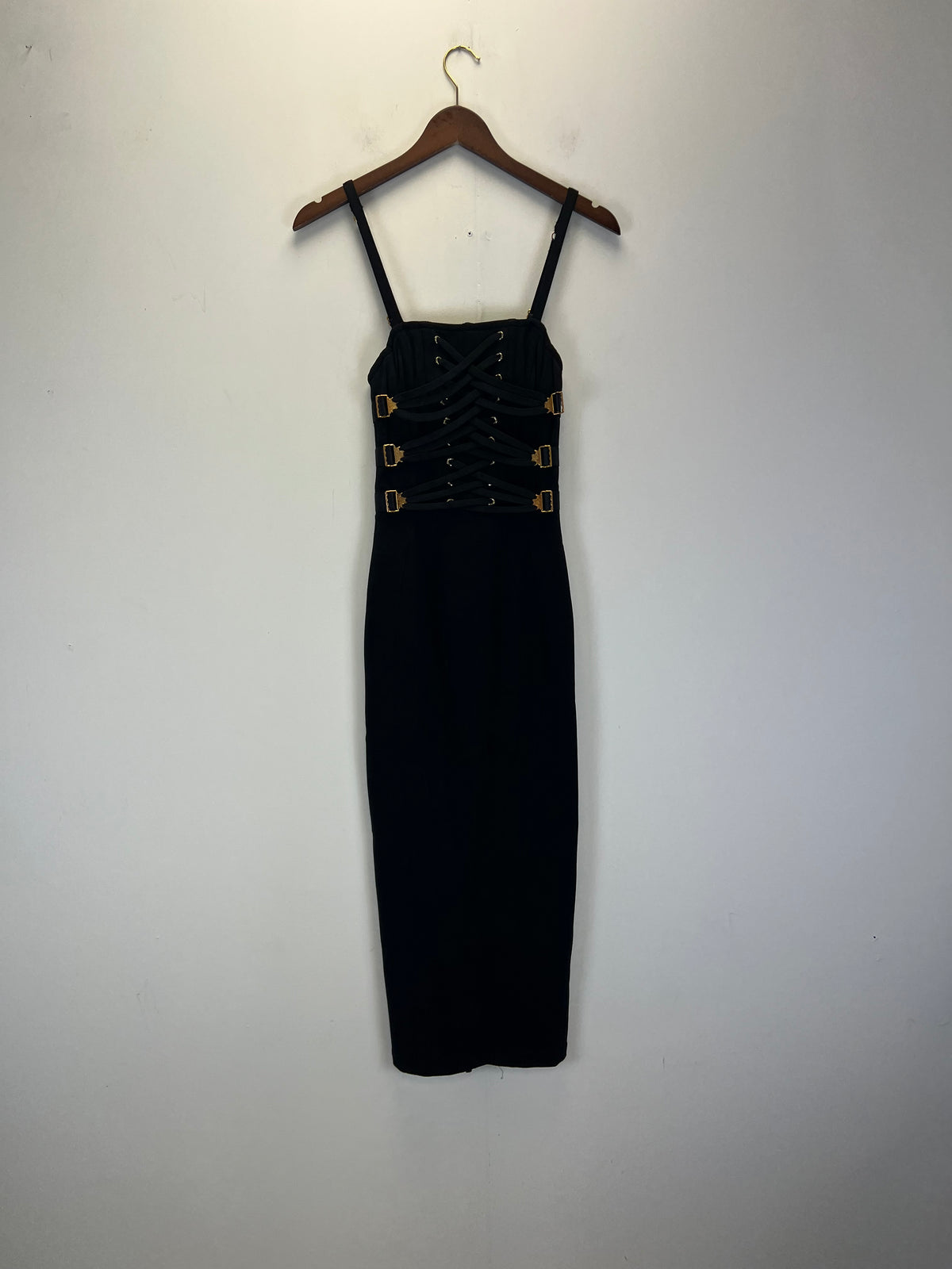 Agent Provocateur Black Corset Midi Dress