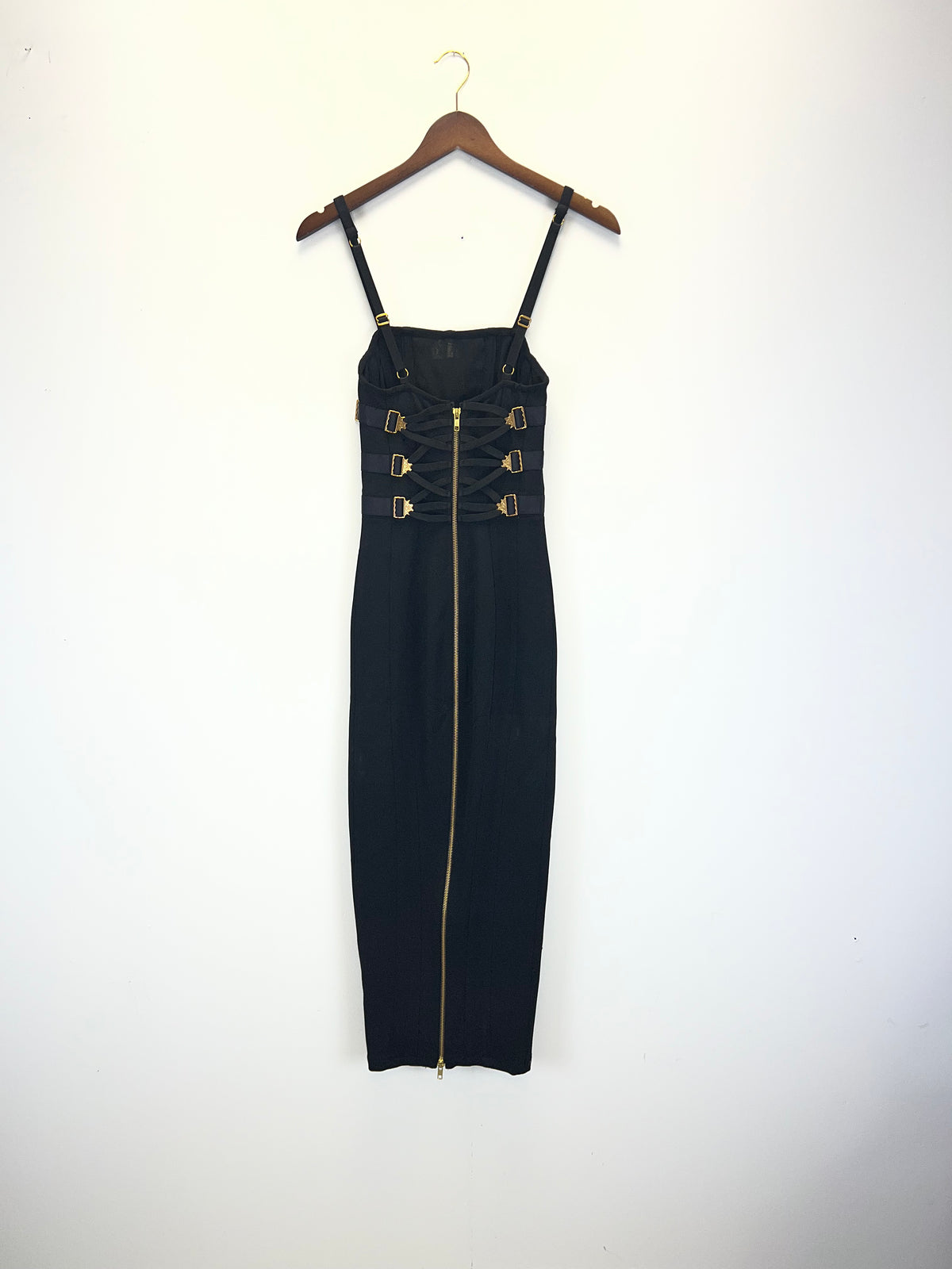 Agent Provocateur Black Corset Midi Dress